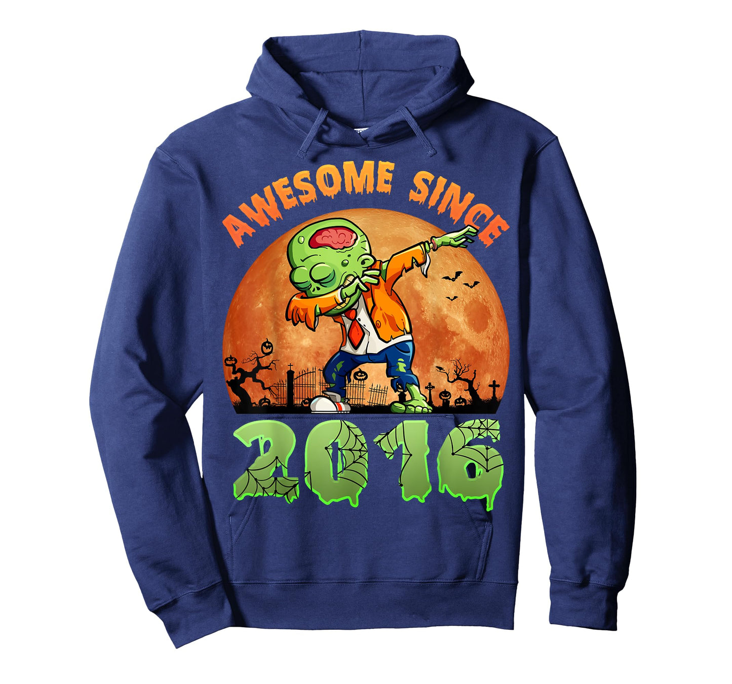 8th Birthday Halloween 8 Years Old Zombie Awesome Since 2016 T-Shirt