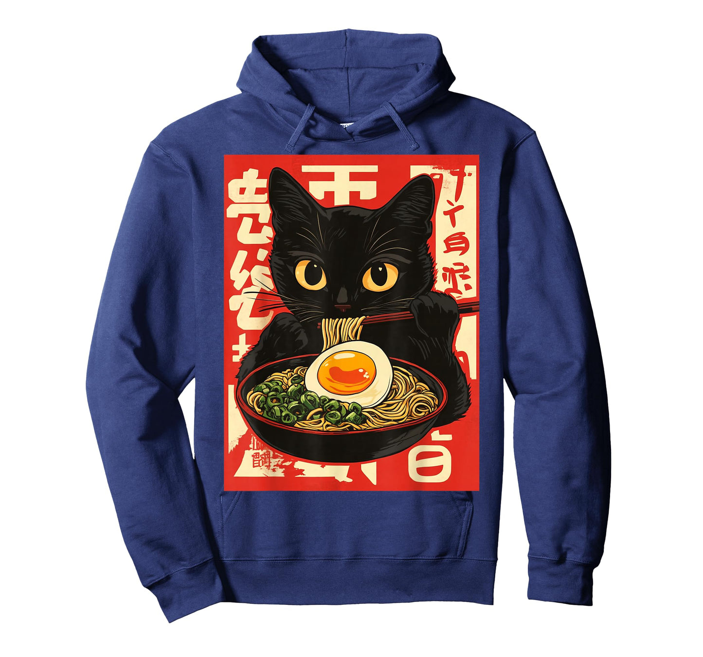 Kawaii Cat Eating Ramen Noodle Anime Retro Japanese T-Shirt