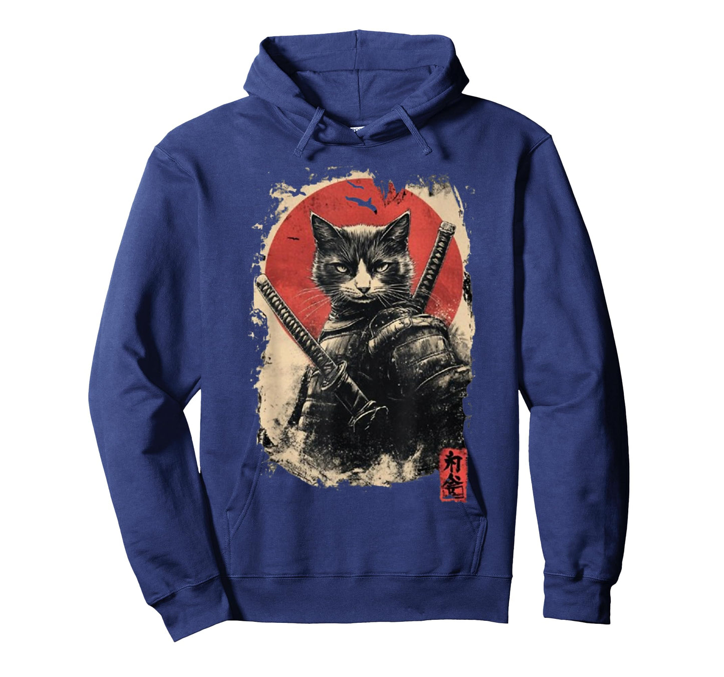 Vintage Japanese Art anime graphic samurai cat warrior T-Shirt for Men Women Girls Kids