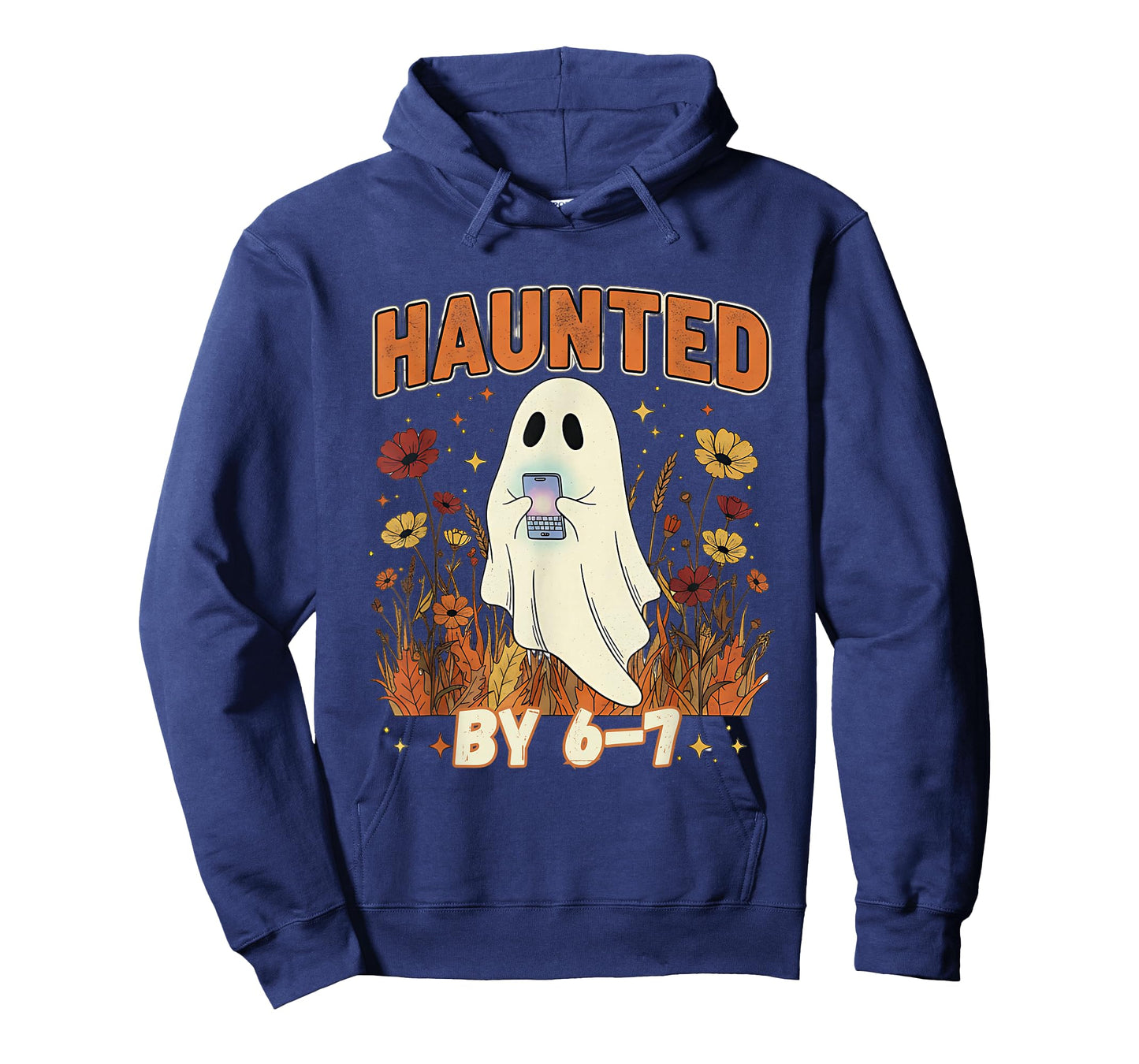Haunted by 6 7 Ghost Floral 67 Meme Halloween Six Seven T-Shirt