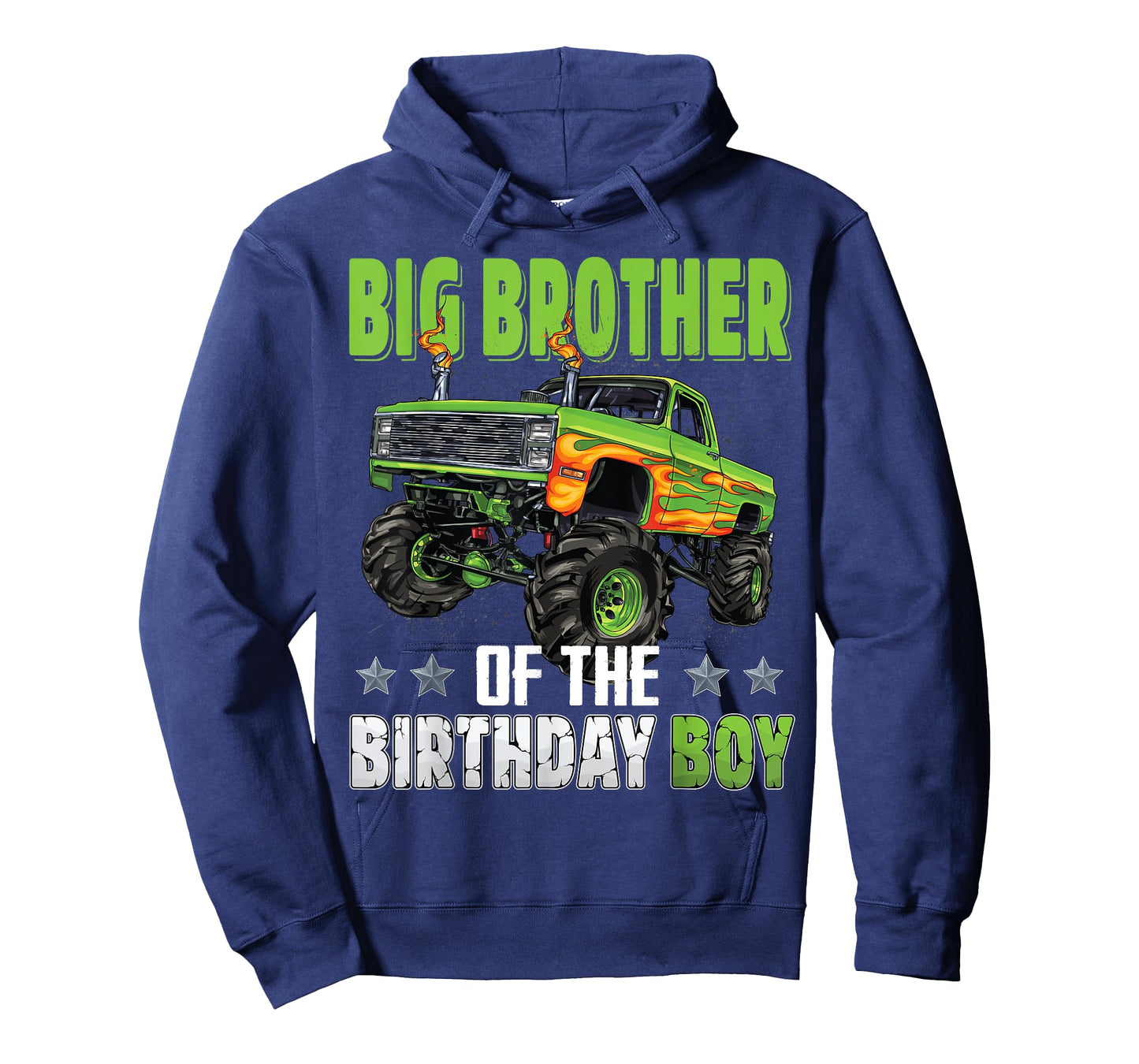 Big Brother of Birthday Boy Monster Truck Family Matching T-Shirt