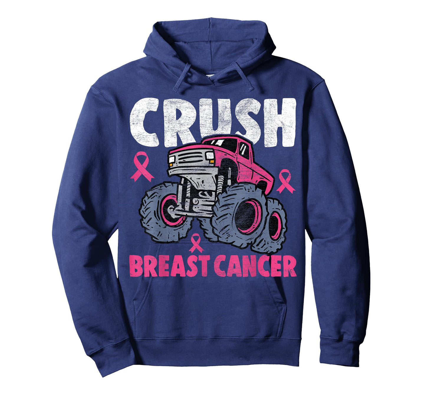 Crush Breast Cancer Awareness Monster Truck kids Boys Girls T-Shirt