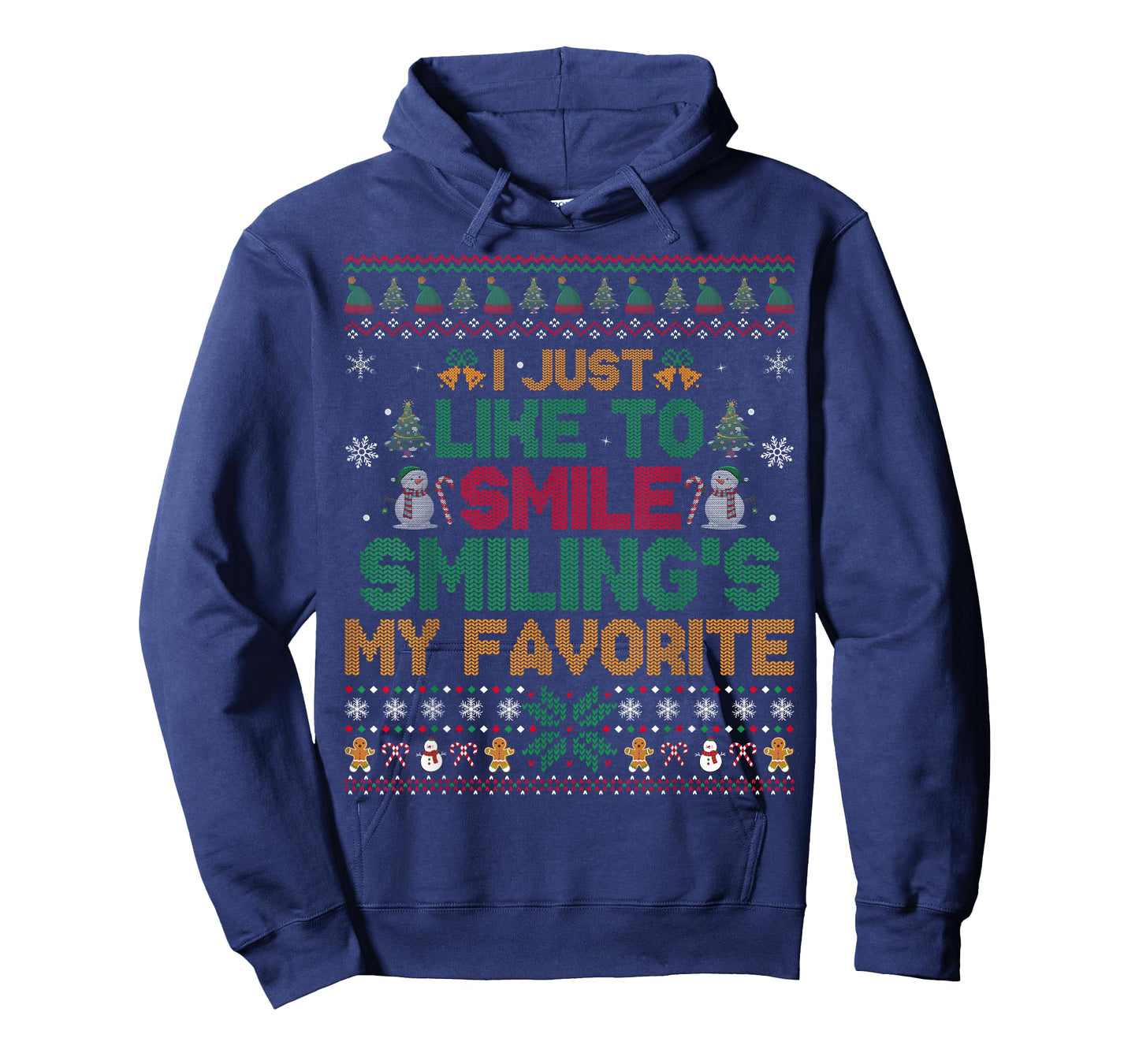 I Just Like Smile Smiling is My Favorite Ugly Christmas Elf T-Shirt