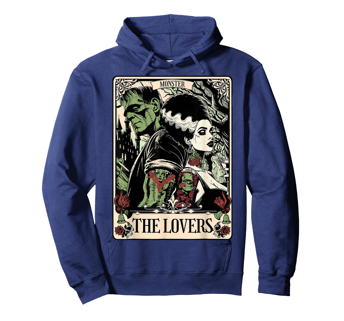 Halloween The Monster and Bride The Lovers Tarot Card T-Shirt