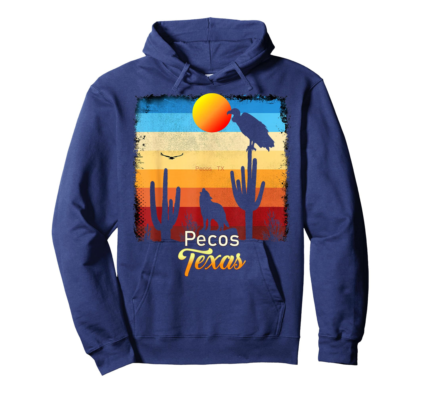 Pecos Texas Vintage Coyote Sunset Texan Desert T-Shirt