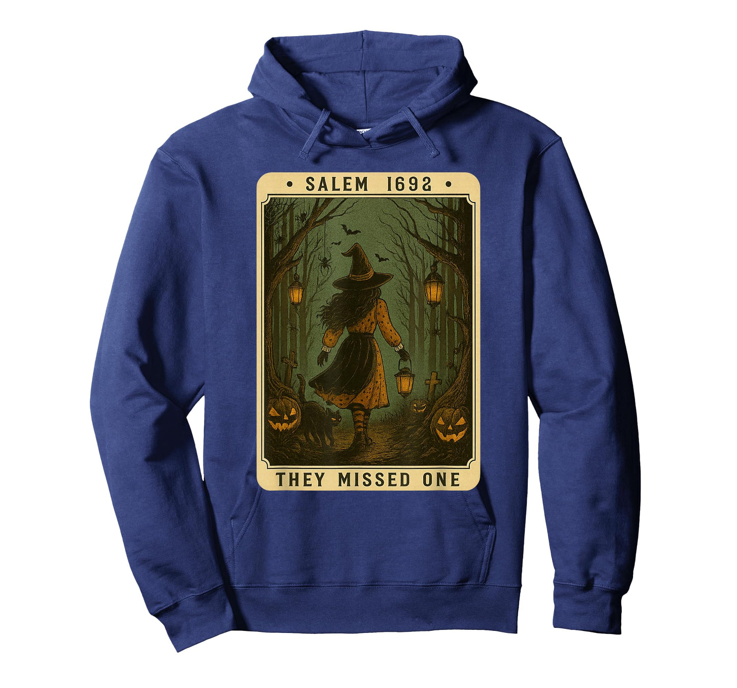 Salem 1692 Halloween Witch They Missed One Tarot Card Women T-Shirt