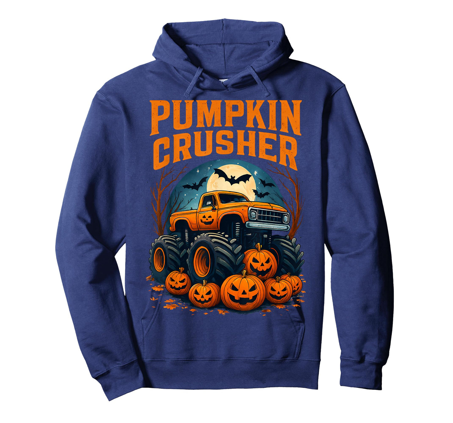 Kids Halloween Pumpkin Crusher Monster Truck Toddler Boys T-Shirt