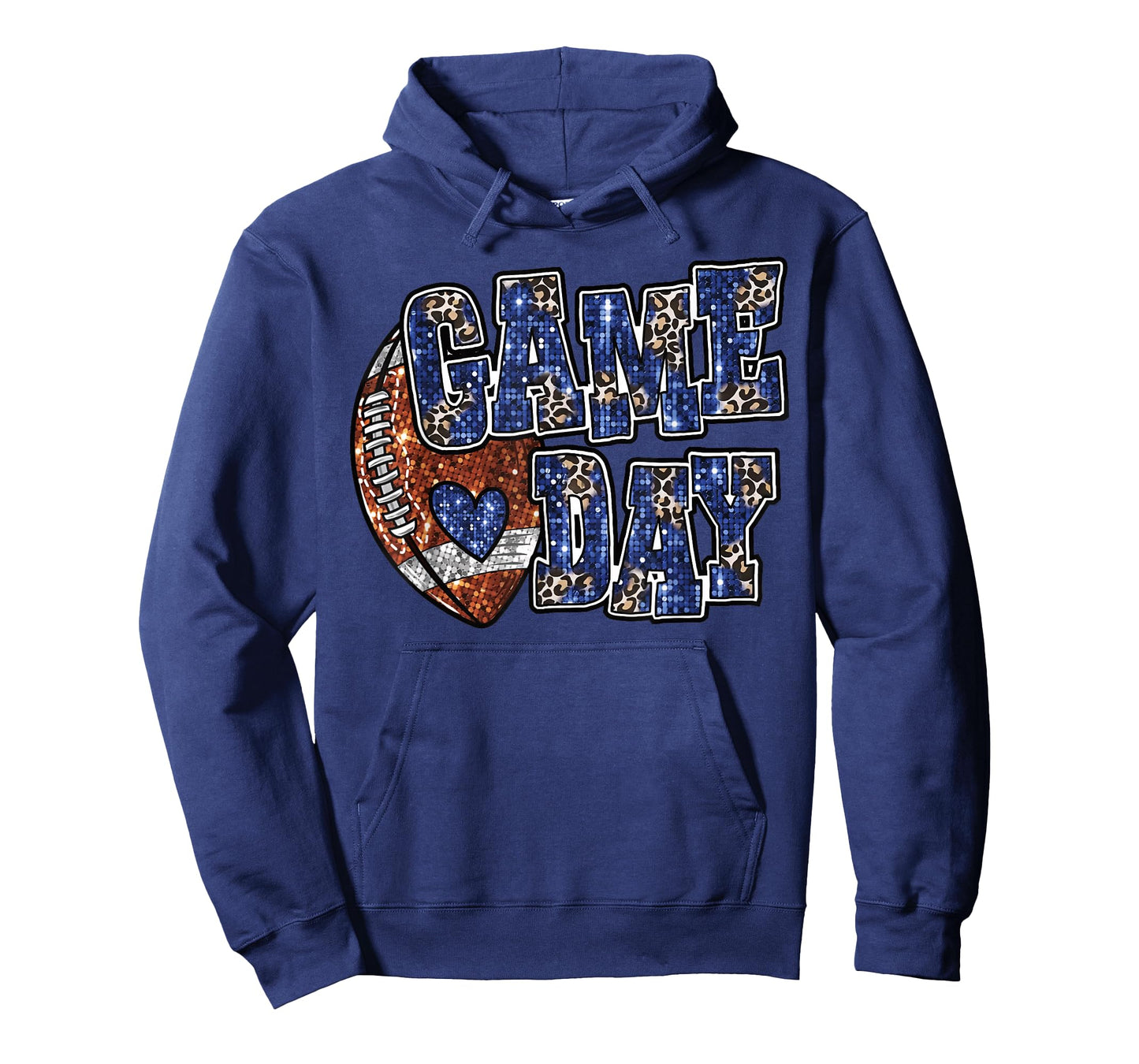 Game Day Leopard Football Bling Bling Football Lover T-Shirt