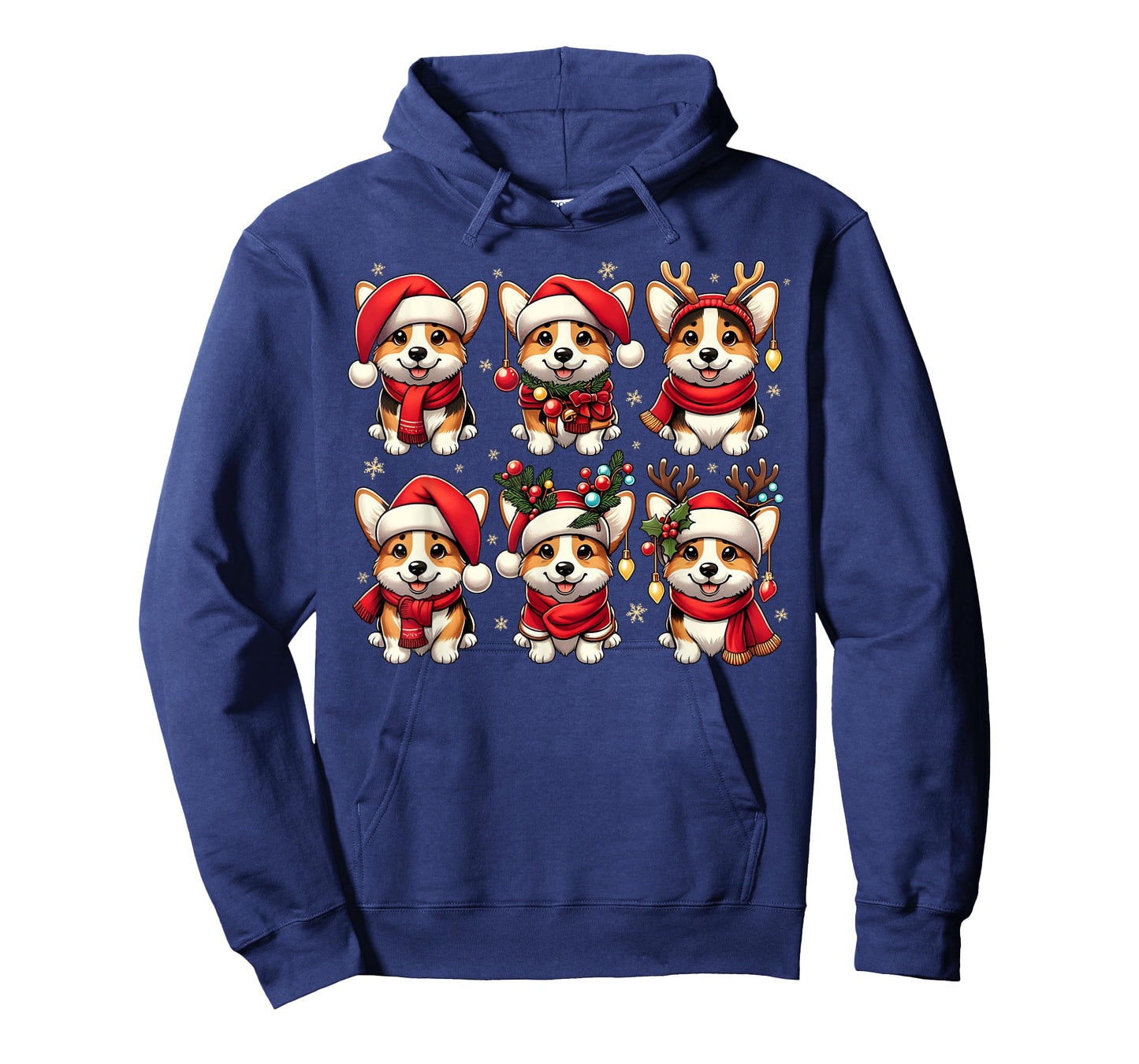 Cute Corgi Santa Christmas Lights Funny Xmas Animal Lover T-Shirt