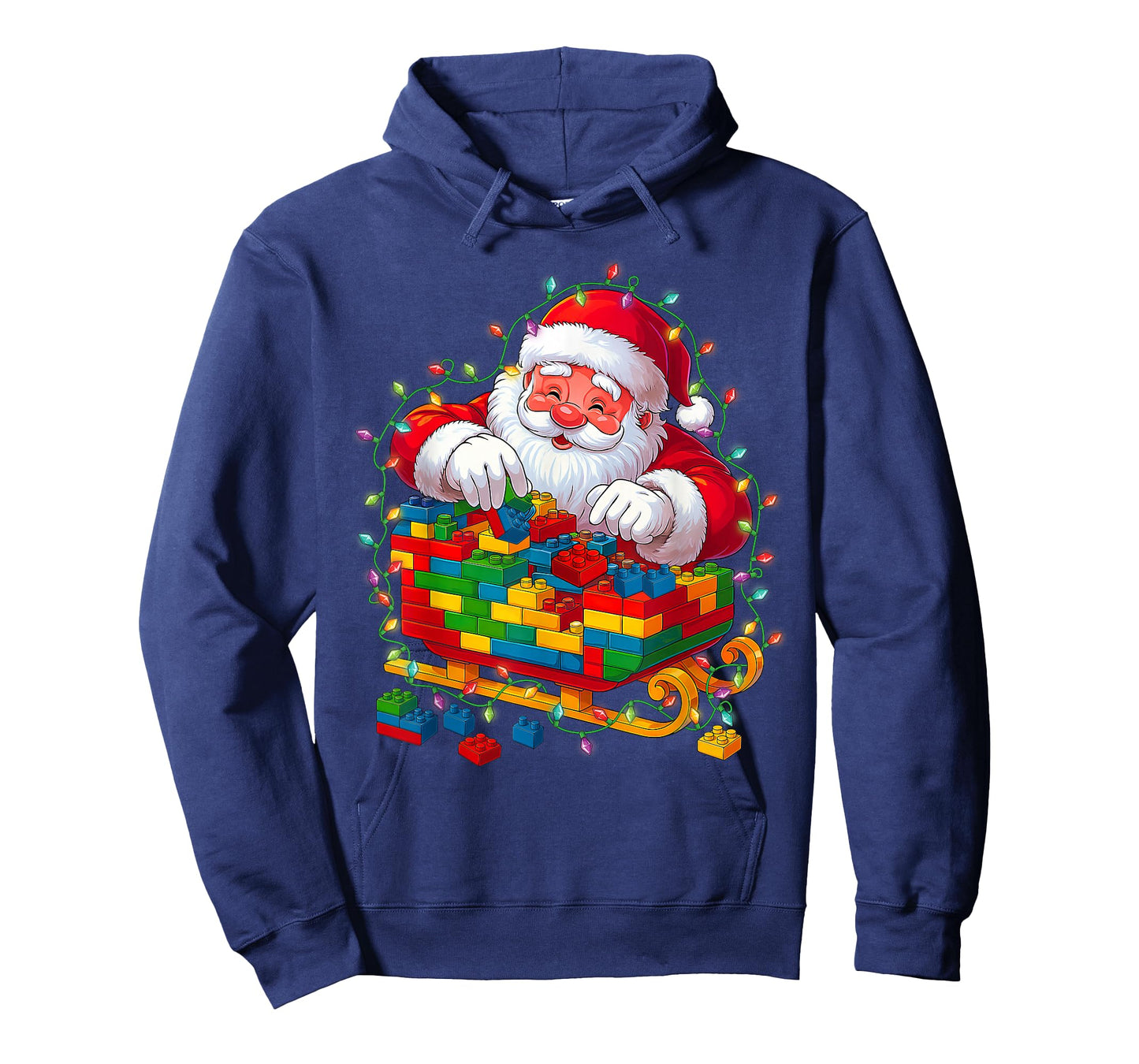 Building Blocks Santa Sleigh Master Builders Christmas Kids T-Shirt