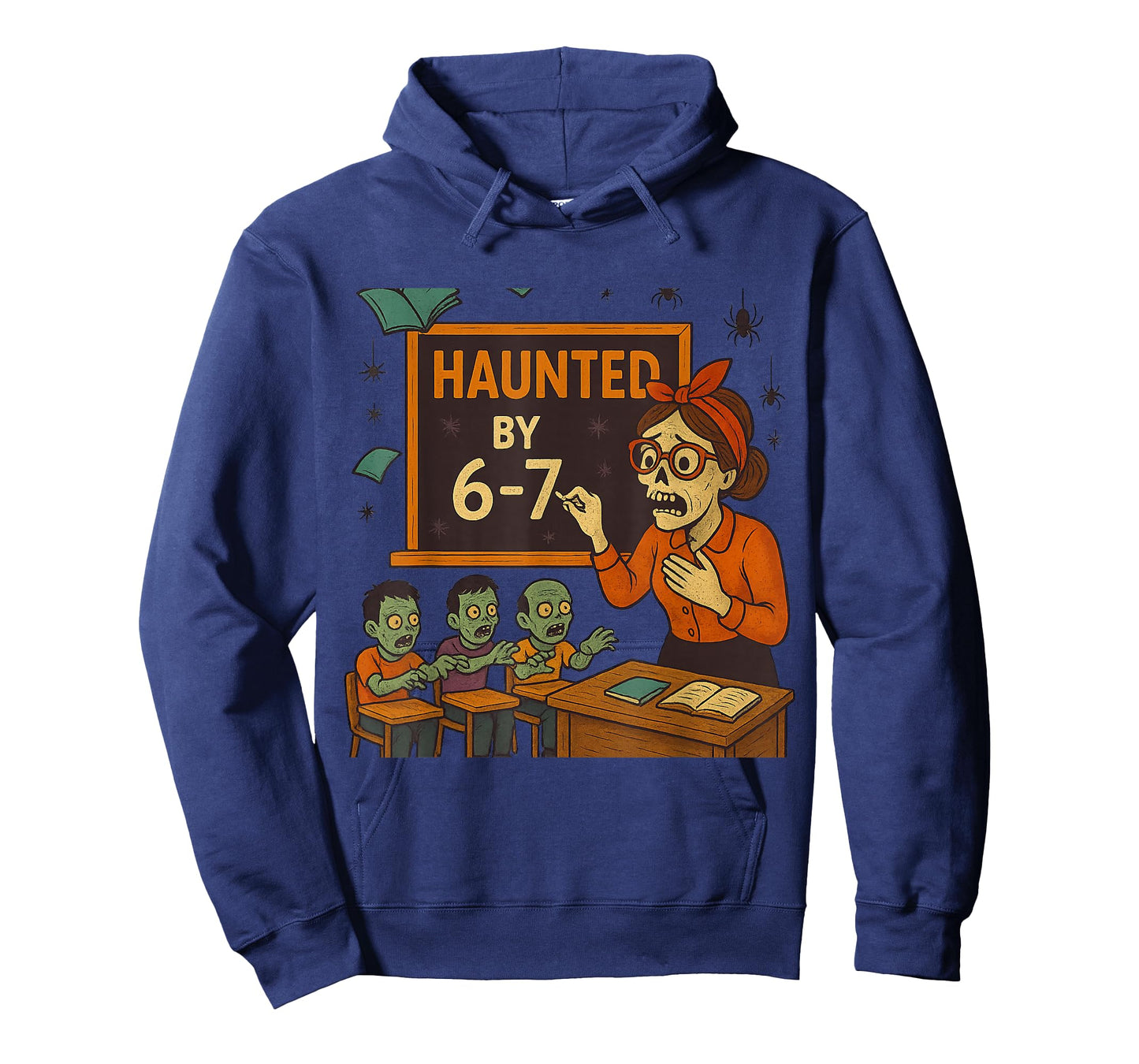 Haunted by 6-7 Funny Zombie Teacher Halloween Skeleton T-Shirt