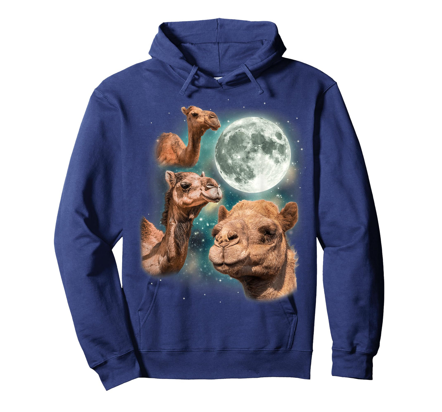 Three Camels Moon | 3 Dromedary Camels Under A Desert Moon T-Shirt