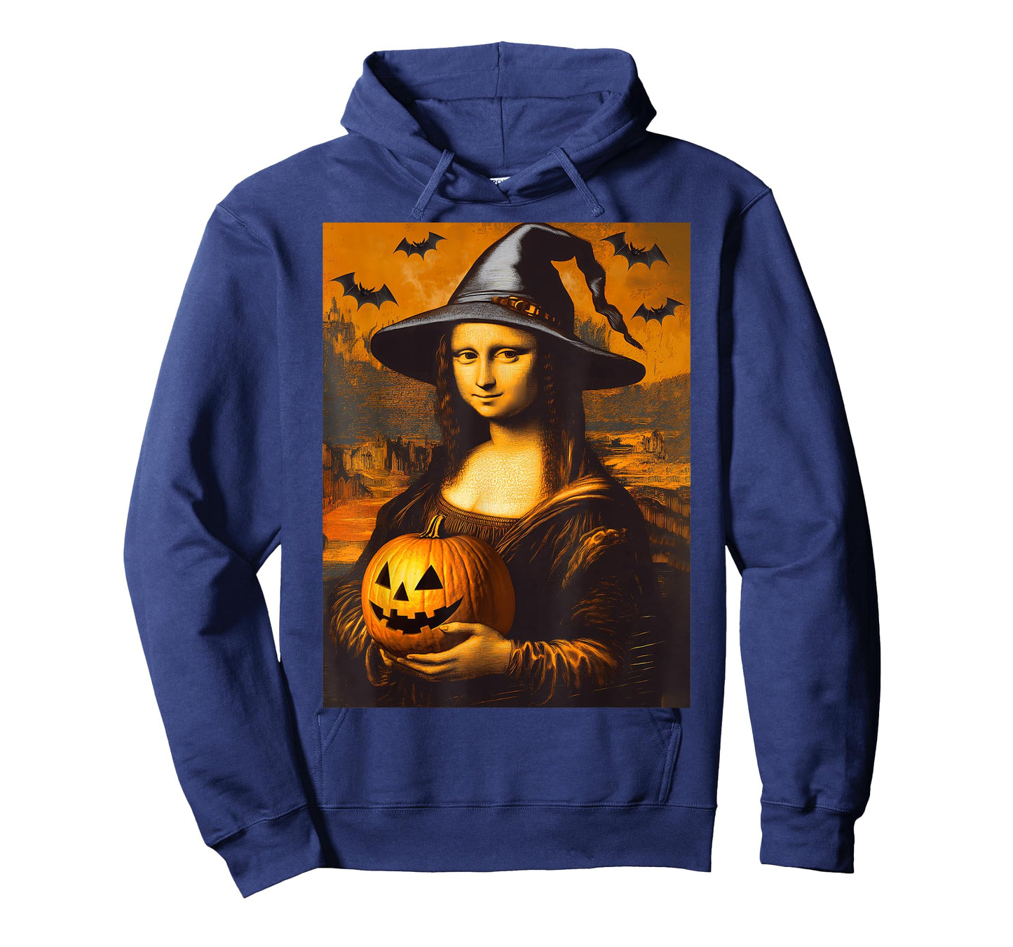 Scary Halloween Horror Mona Lisa Art Spooky Pumpkin Painting T-Shirt