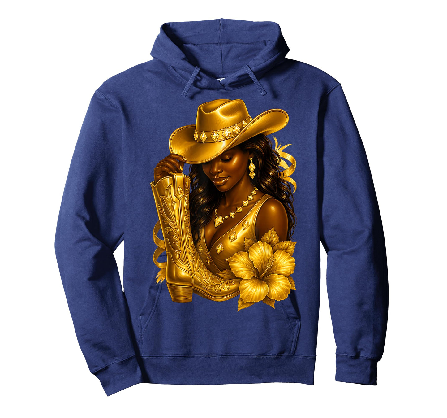 Black African American Glam Cowgirl Melanin Country Girls T-Shirt