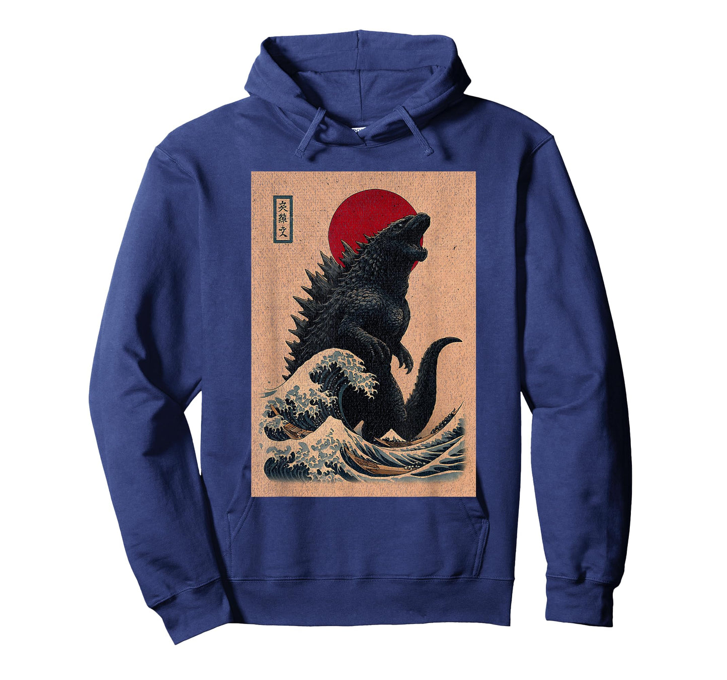 Japanese Kaiju Wave Ukiyo-e Red Sun Japan Kaiju Monster T-Shirt