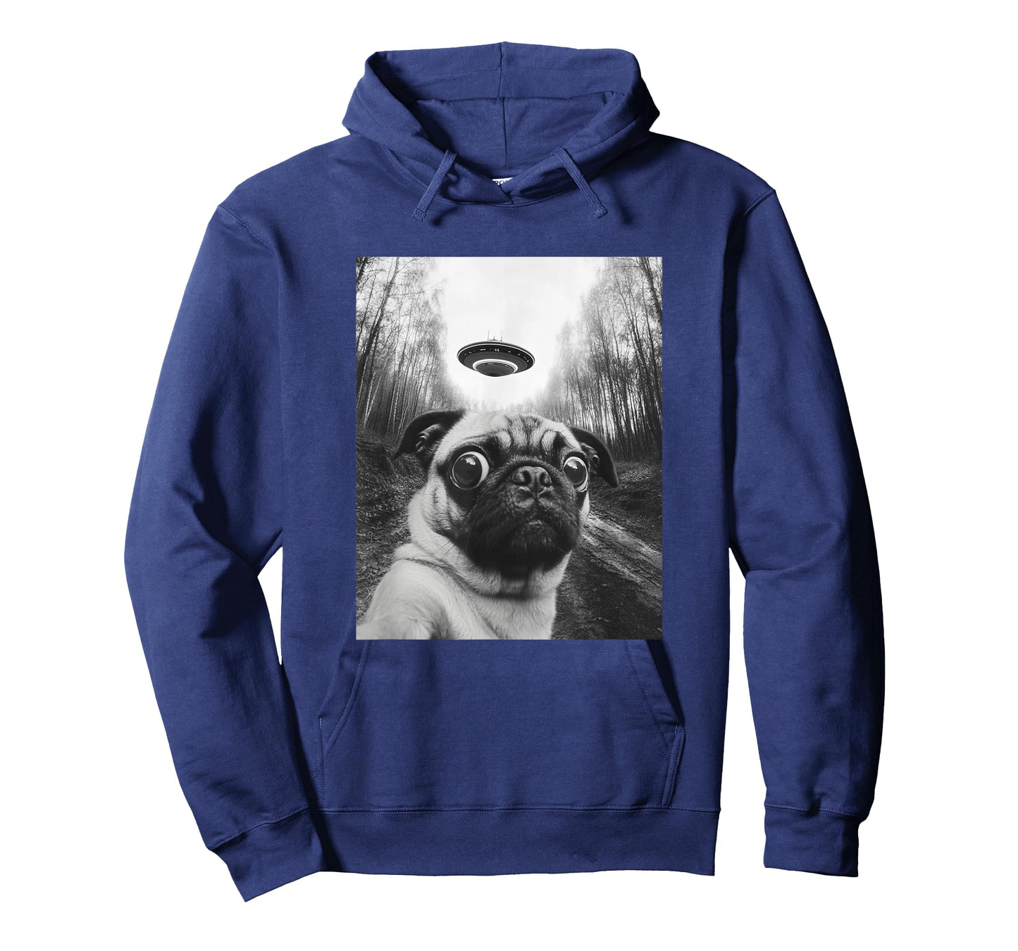 Pug UFO Meme - Funny Pug Selfie with UFO T-Shirt