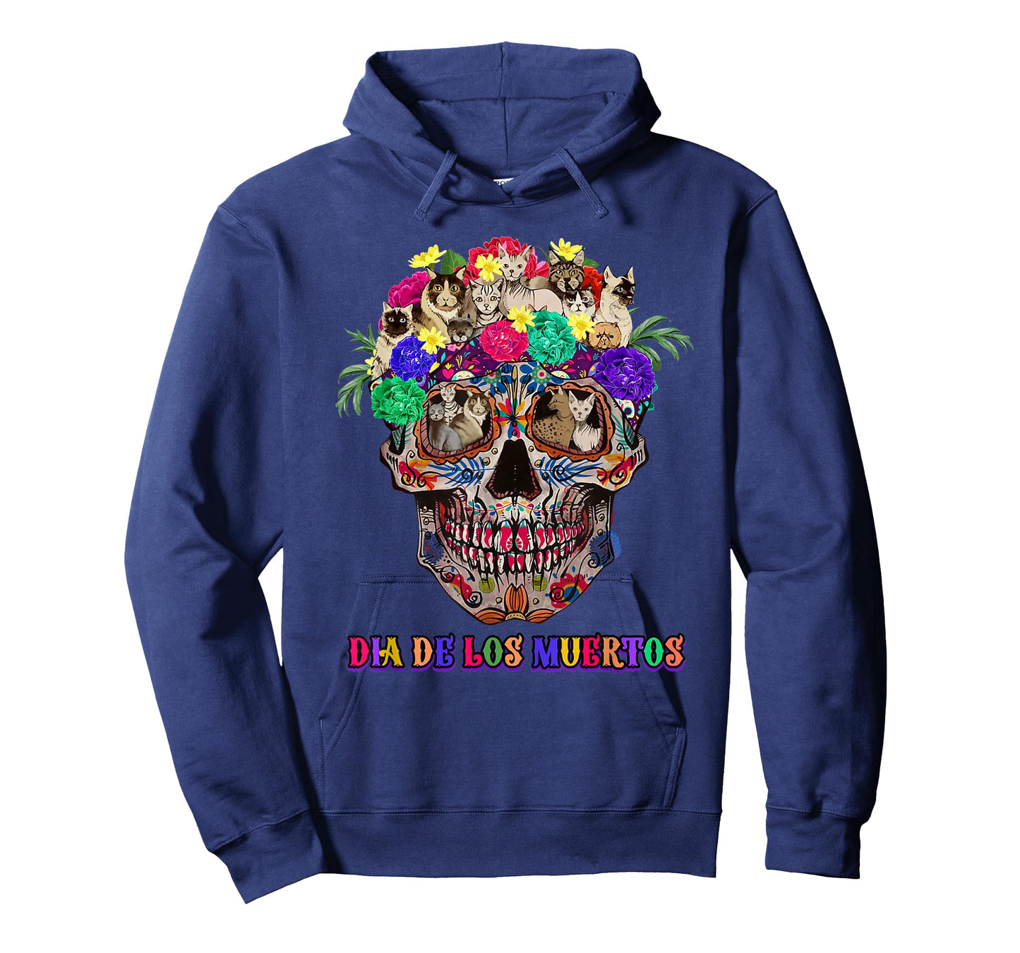 Dia De Los Muertos day of the-dead cat sugar skull T-Shirt