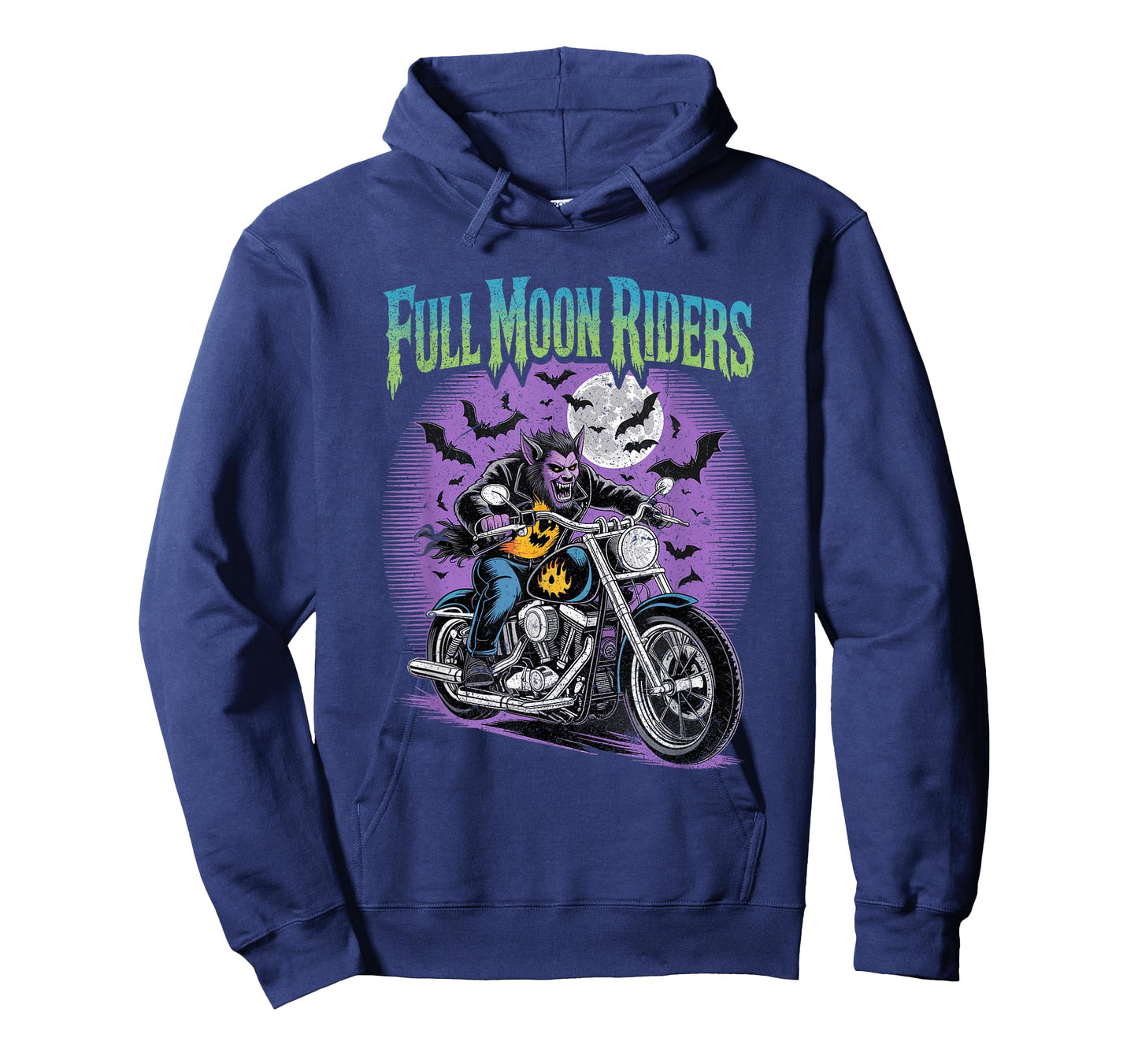 Full Moon Riders Werewolf Motorcycle Halloween T-Shirt