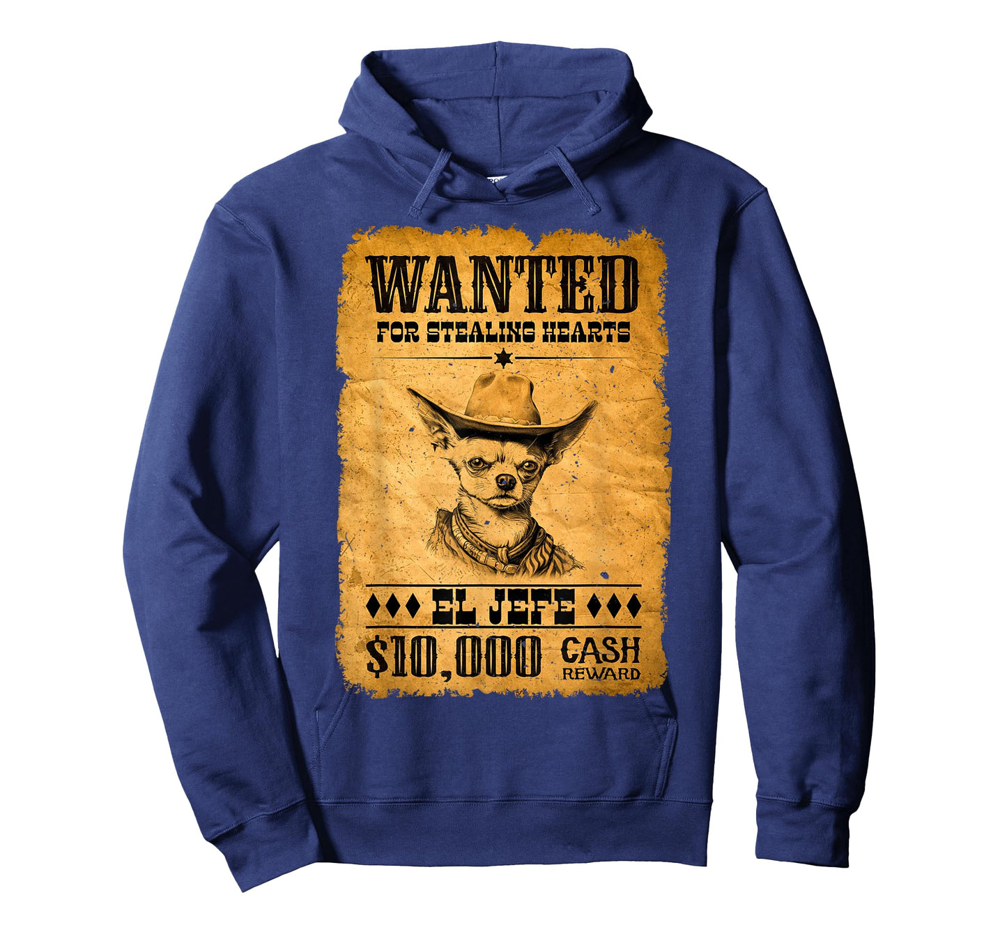 Funny Cute Chihuahua Wanted Poster Western Cowboy Chihuahua T-Shirt