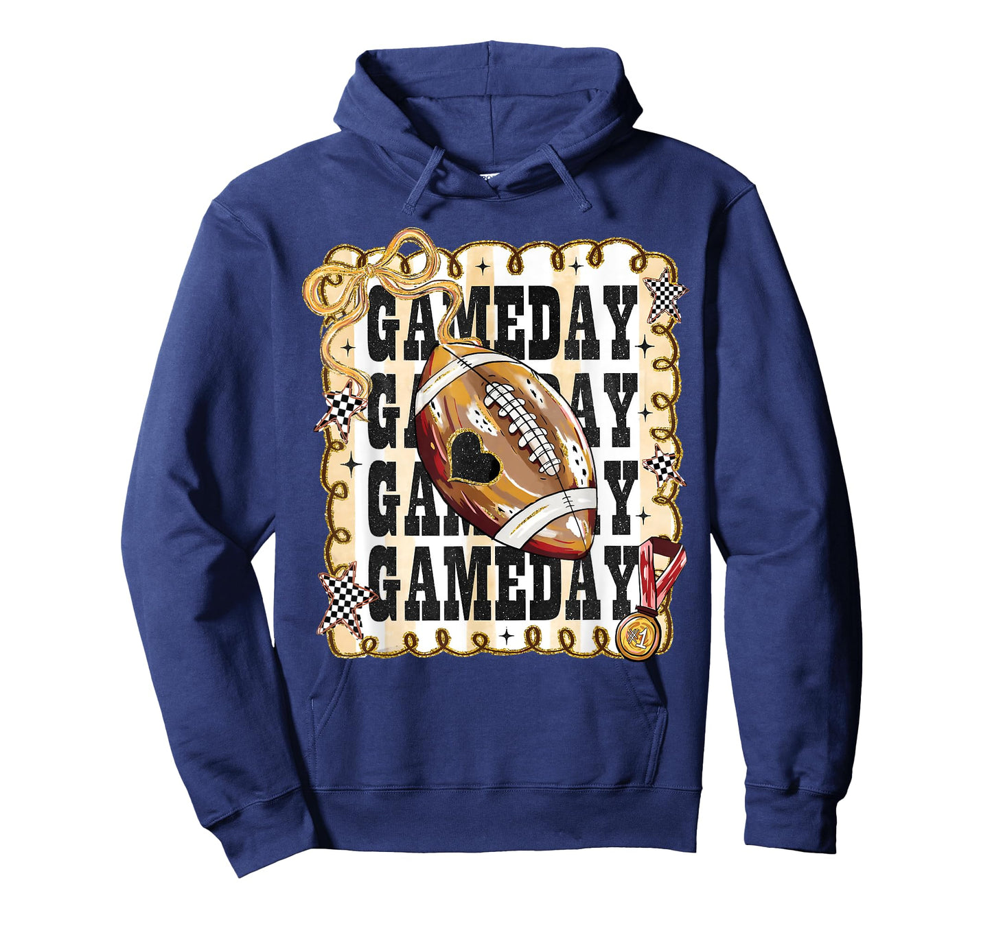 Touchdown Season American Football Game Day Coquette Bow T-Shirt