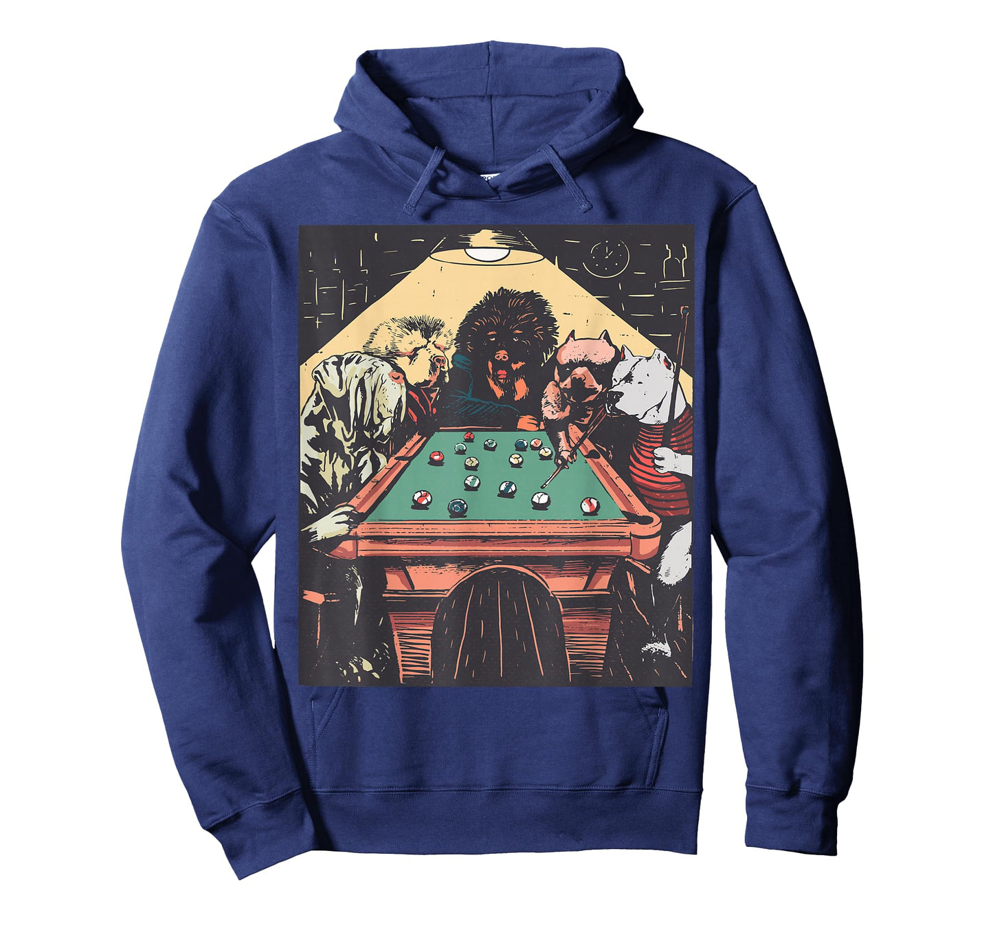 GAME NIGHT TIME DOGS ON BILLIARDS POOL TABLE SHOOTING 8 BALL T-Shirt