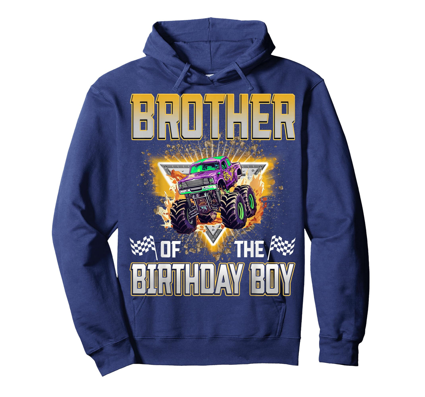 Brother of The Birthday Boy Monster Truck Birthday Family T-Shirt