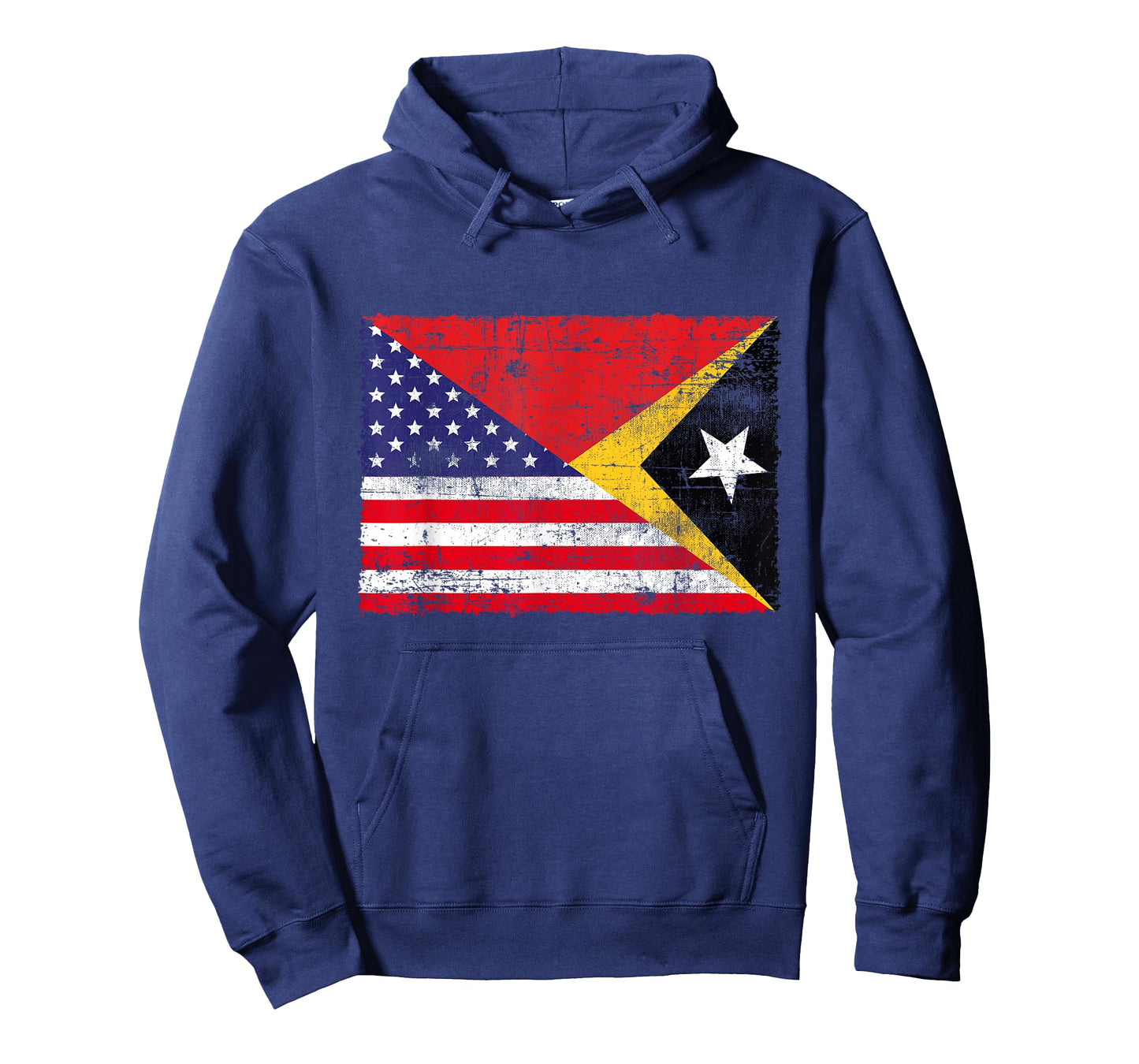 Retro Patriotic USA American Flag Timor-Leste Flag T-Shirt