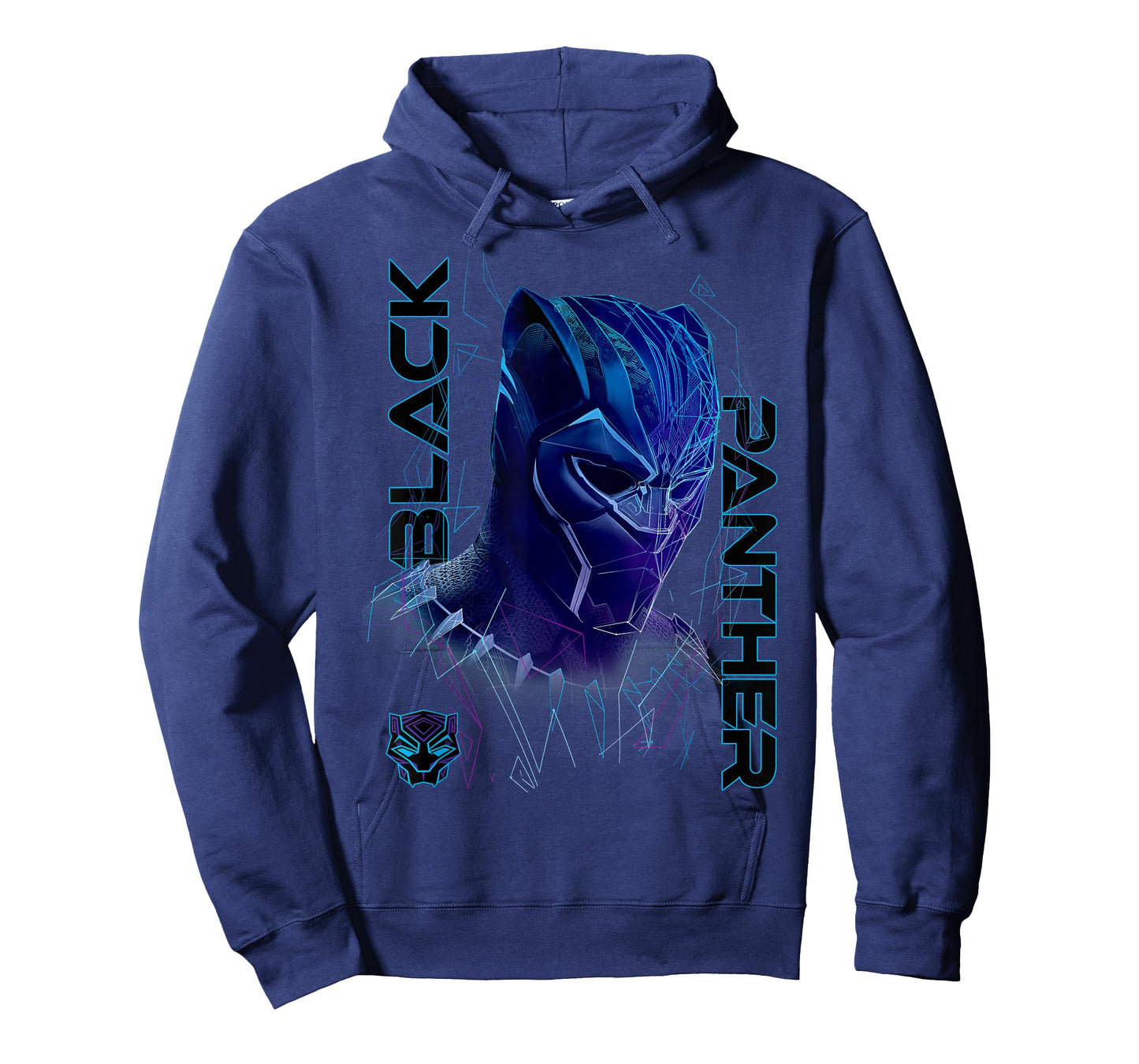 Marvel Black Panther Movie Geo Tech Purple Portrait T-Shirt T-Shirt