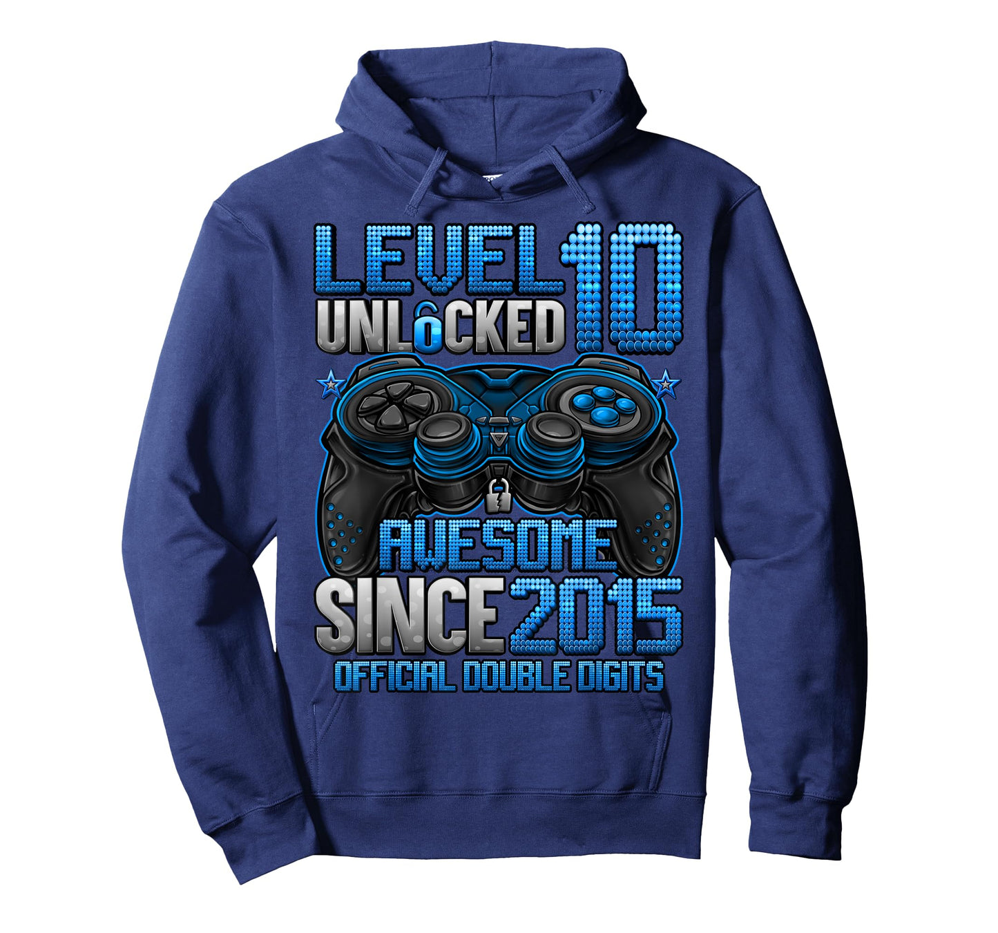 Official Double Digits Level 10 Unlocked 10th Birthday Boy T-Shirt