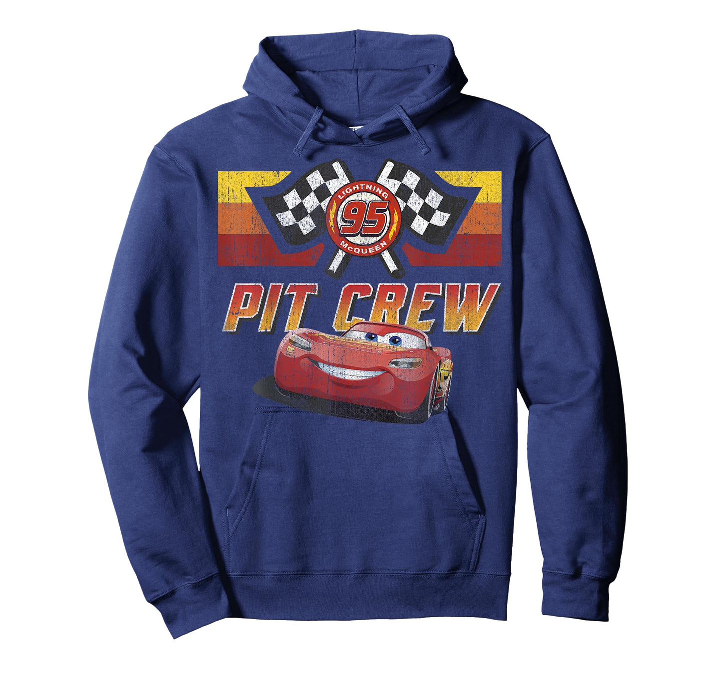 Disney Pixar Cars McQueen Pit Crew Red Distressed T-Shirt