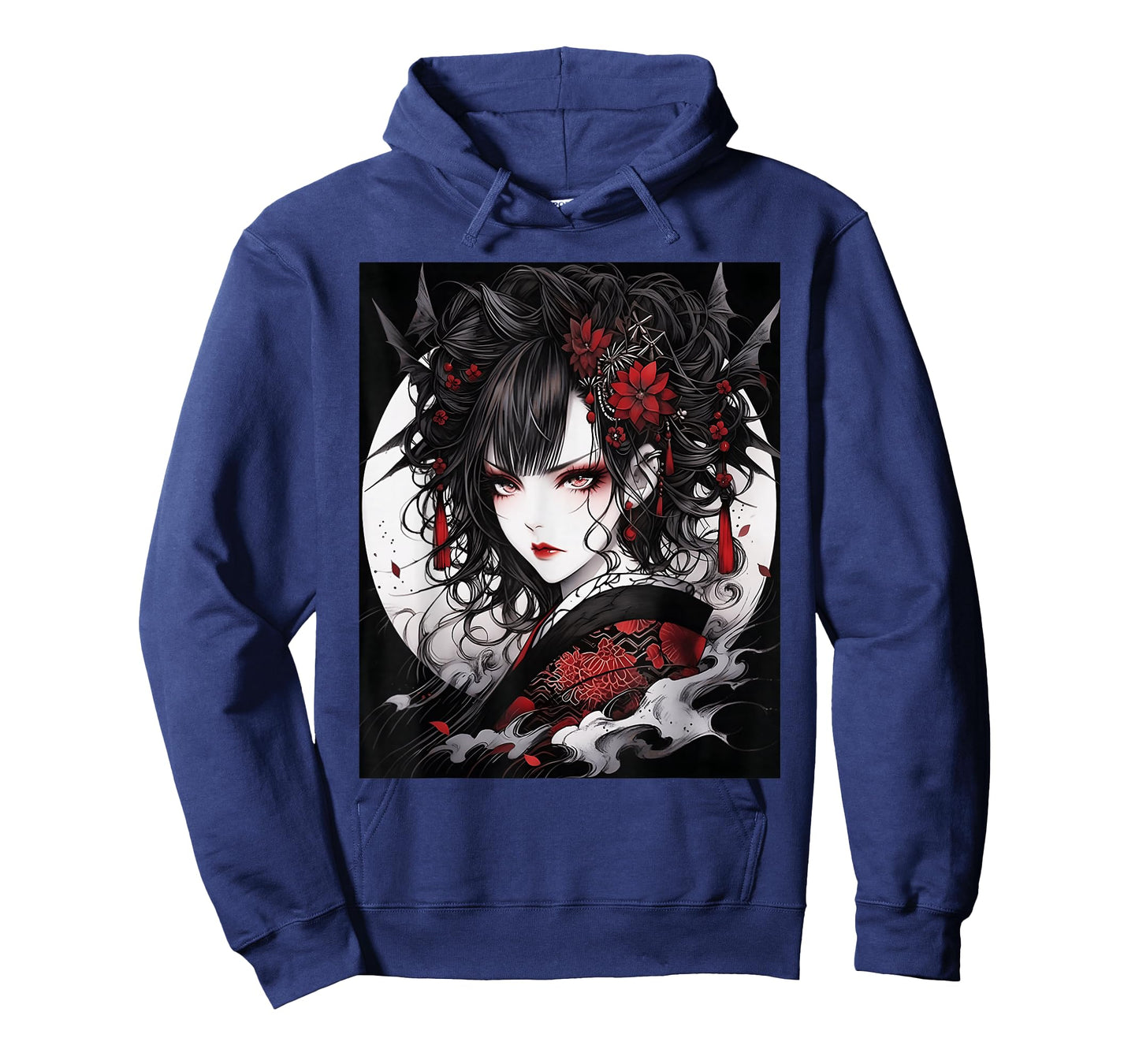 Enigmatic Enchantress: Japanese Gothic Girl Graphic Design T-Shirt