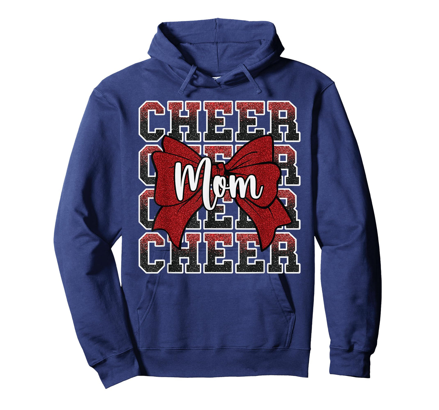 Cheer Mom Mama Bow Sport Cheerleader Cheerleading Red T-Shirt
