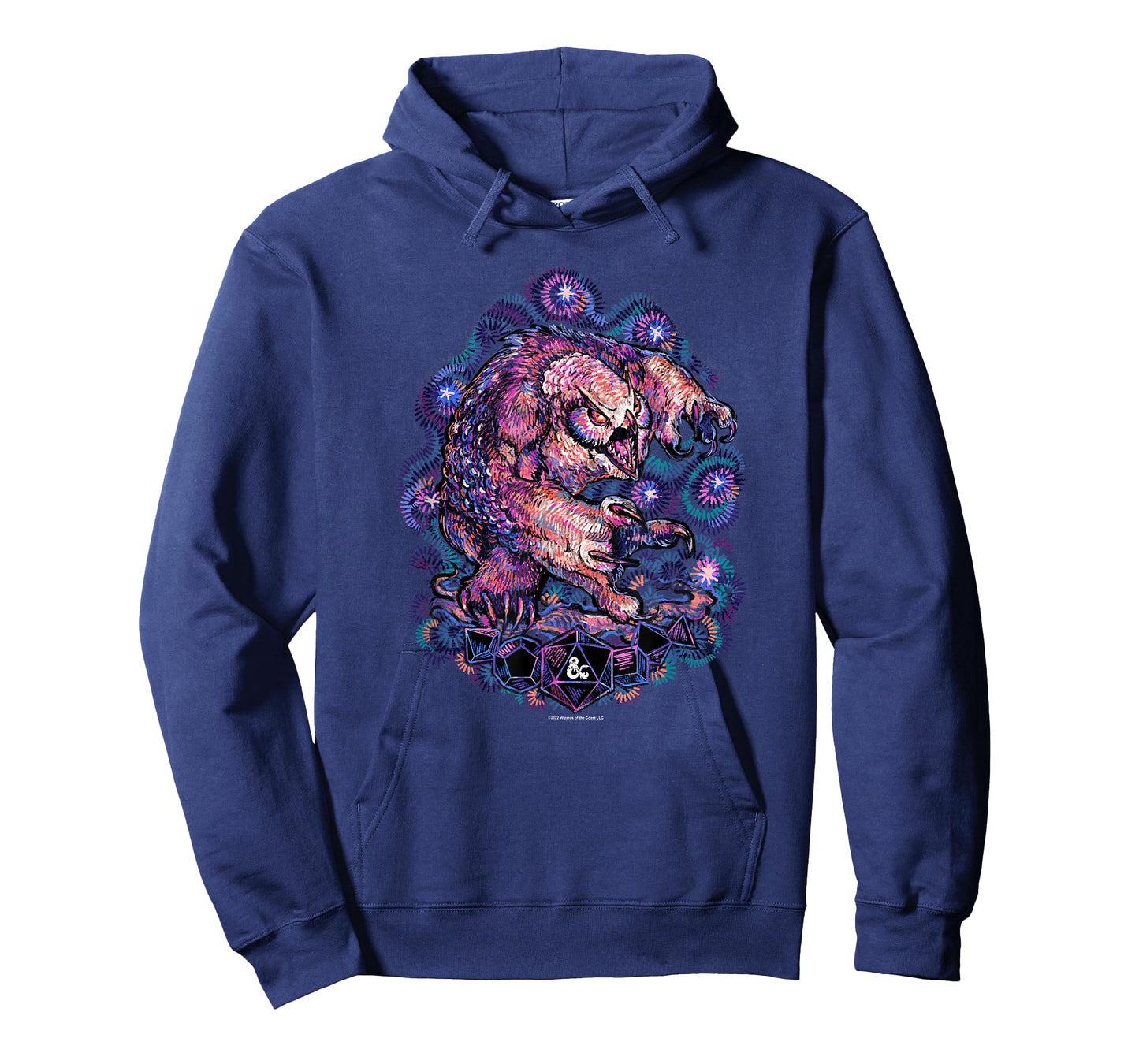 Dungeons & Dragons Starry Night Owlbear Painted Neon Logo T-Shirt