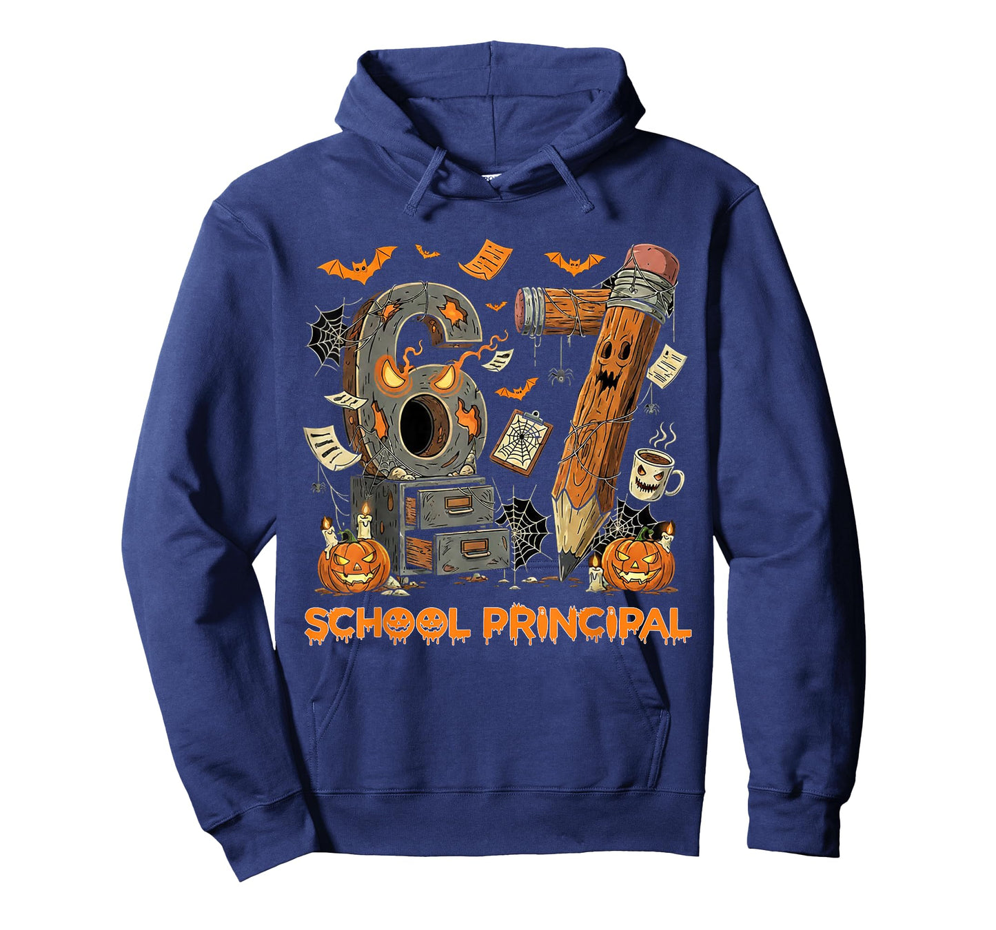 67 School Principal Halloween Spooky Pumpkin for Men Women T-Shirt
