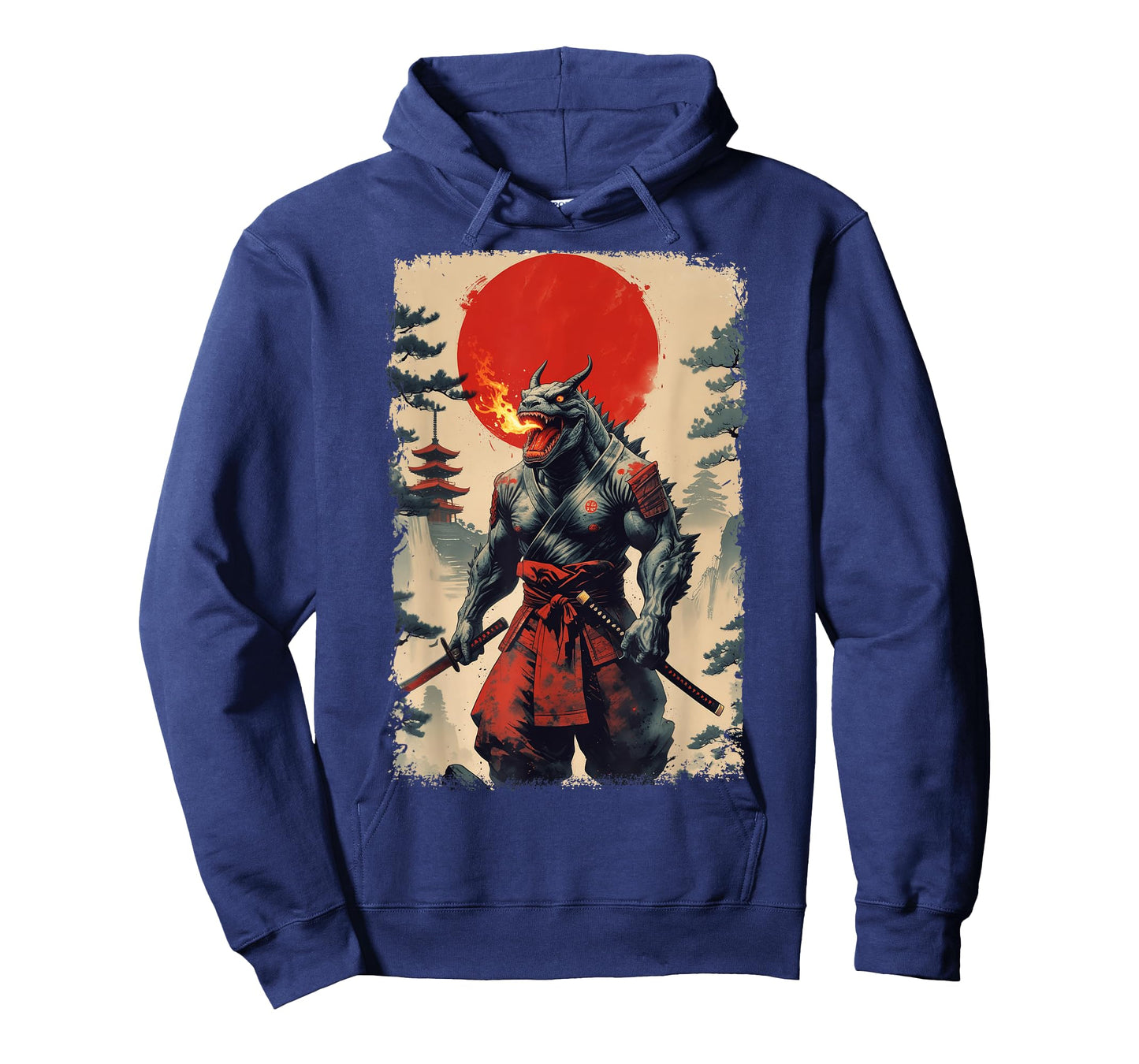Samurai Japanese Monster Kaiju Vintage Ukiyo-e Art Anime T-Shirt