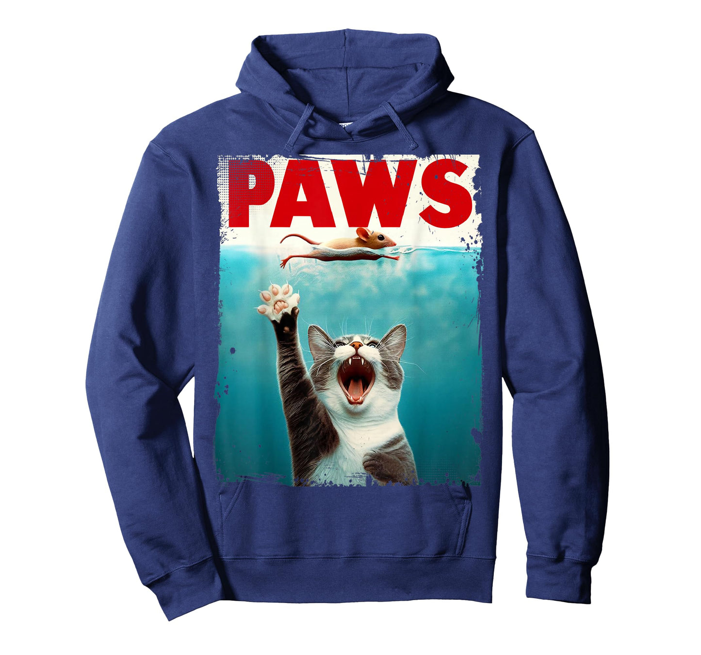 PAWS Parody Cat Mouse Humorous Cat Chasing Mouse Kitten T-Shirt
