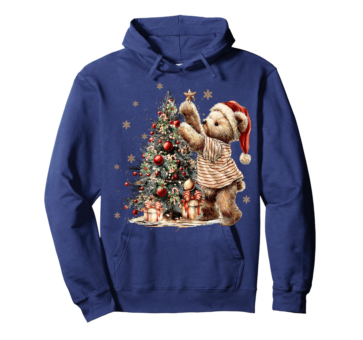 Retro Vintage Christmas Tree and Teddy Bear Holiday Season T-Shirt