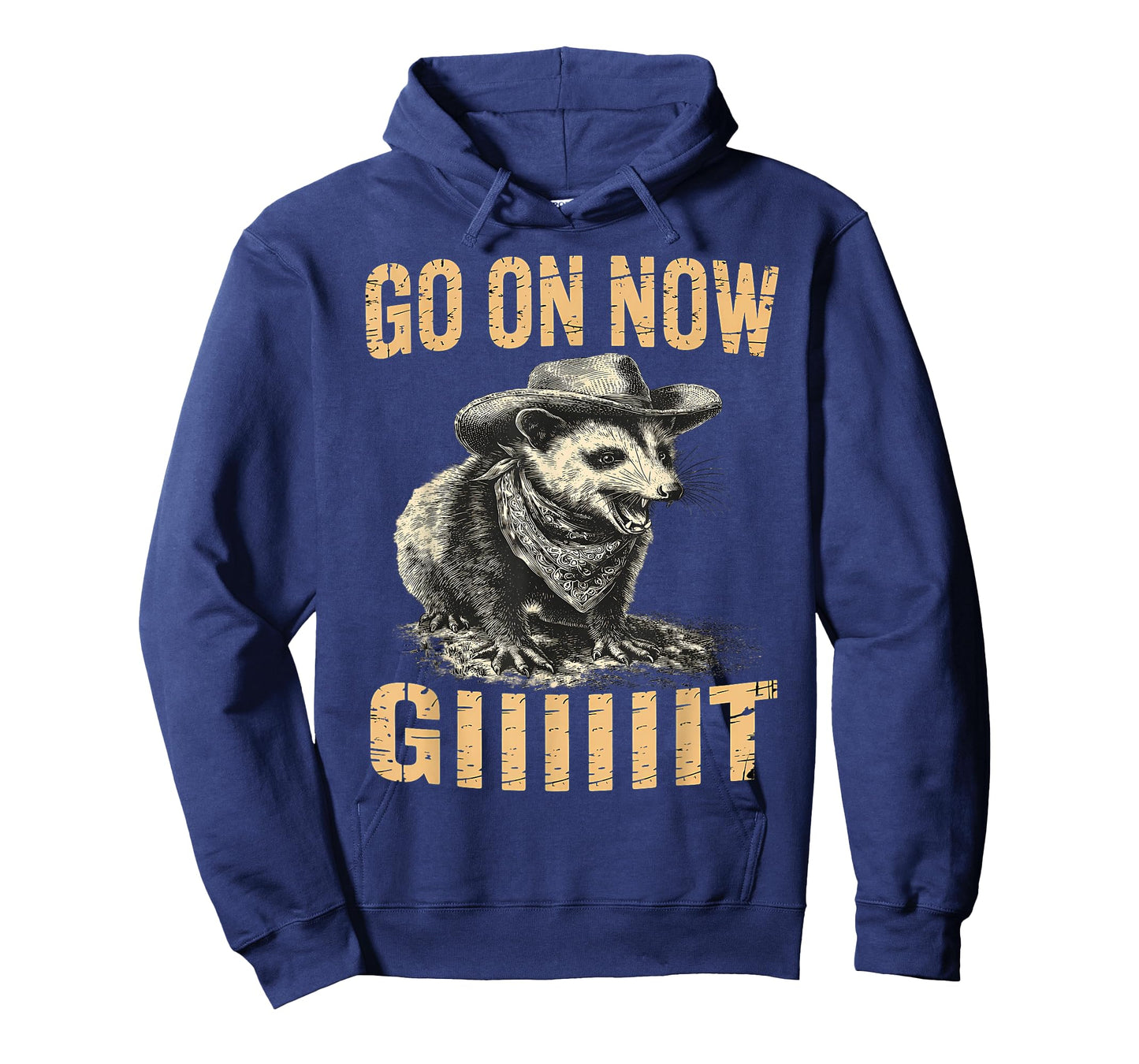 Western Country Cowboy Go On Now Git Vintage Western Opossum T-Shirt