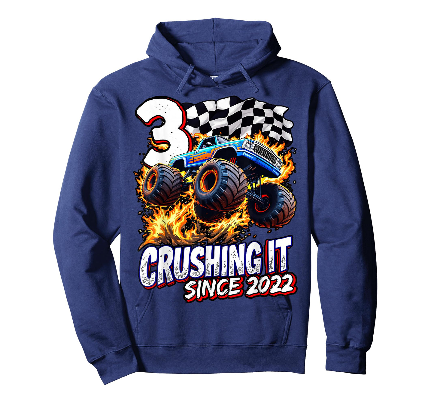 Birthday Monster Truck 3 year Old Boys 3rd Party Born 2022 T-Shirt