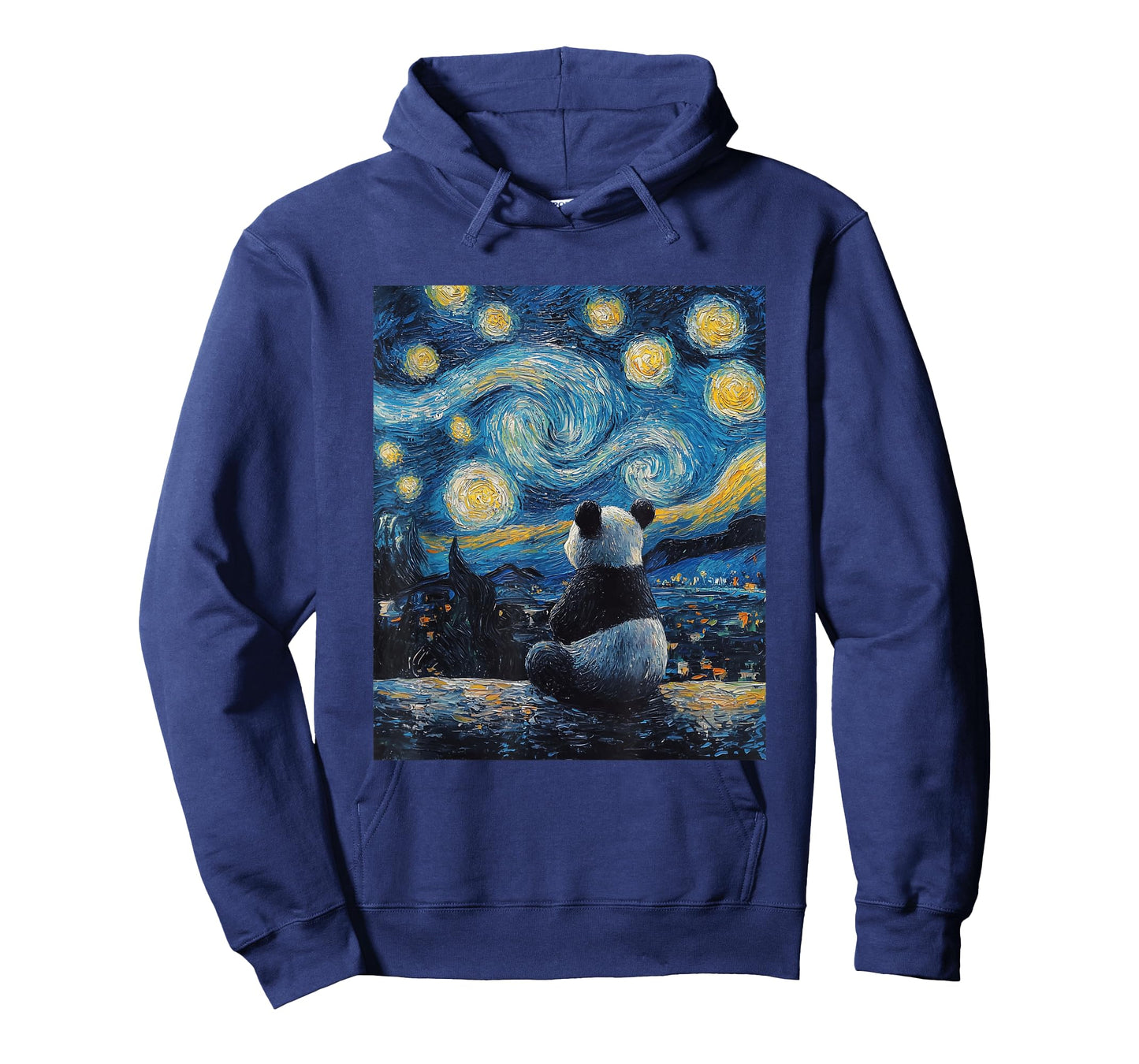 Cute Panda Bear - Van Gogh Style - Starry Night Graphic T-Shirt