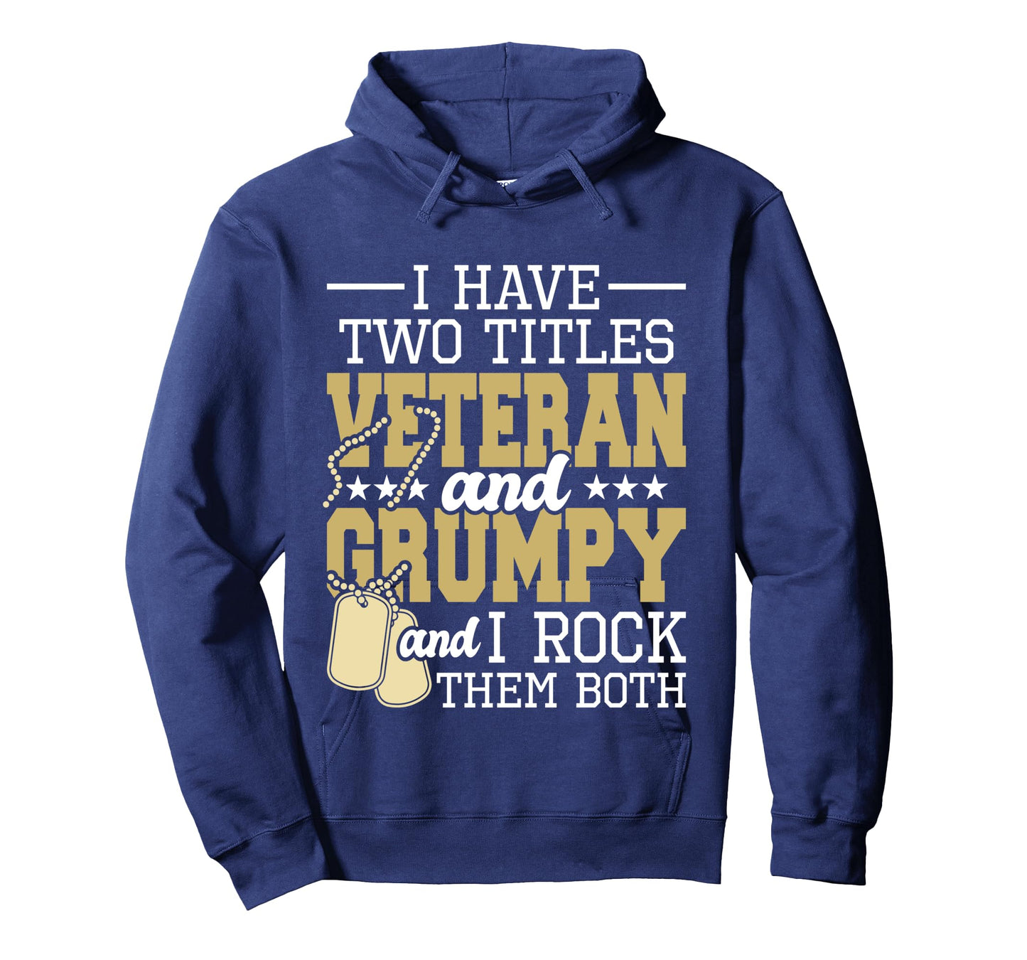 Two Titles Veteran And Grumpy - Patriotic US Veteran Long Sleeve T-Shirt