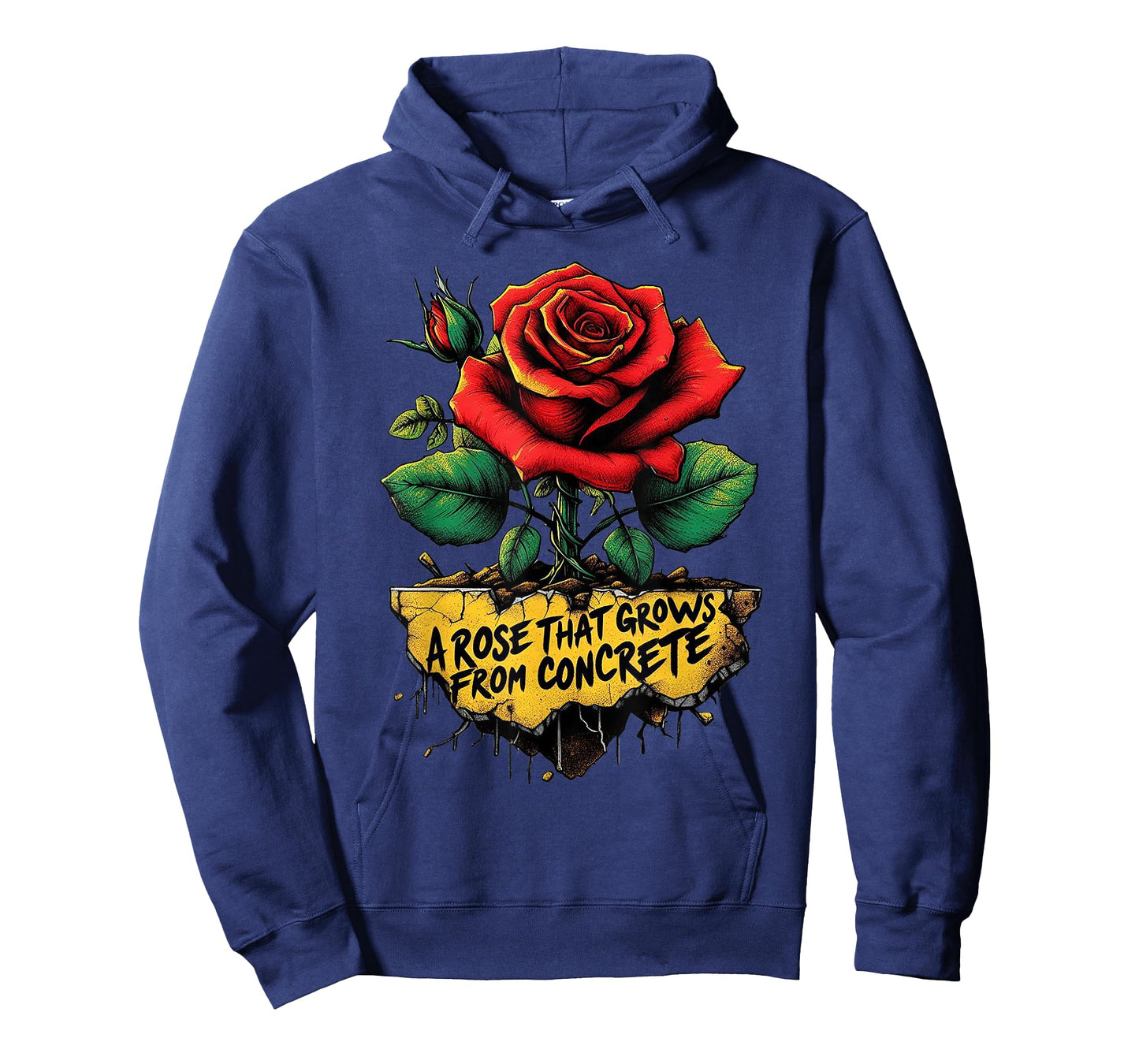 A Growing Rose Street Art Concrete Tattoo T-Shirt