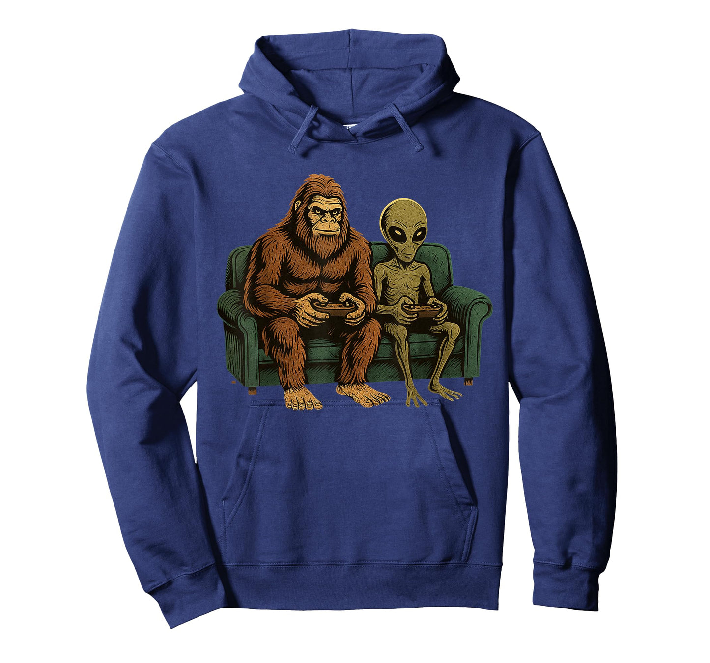Bigfoot Alien Video Games Shirt Men Boys Gaming Sasquatch T-Shirt