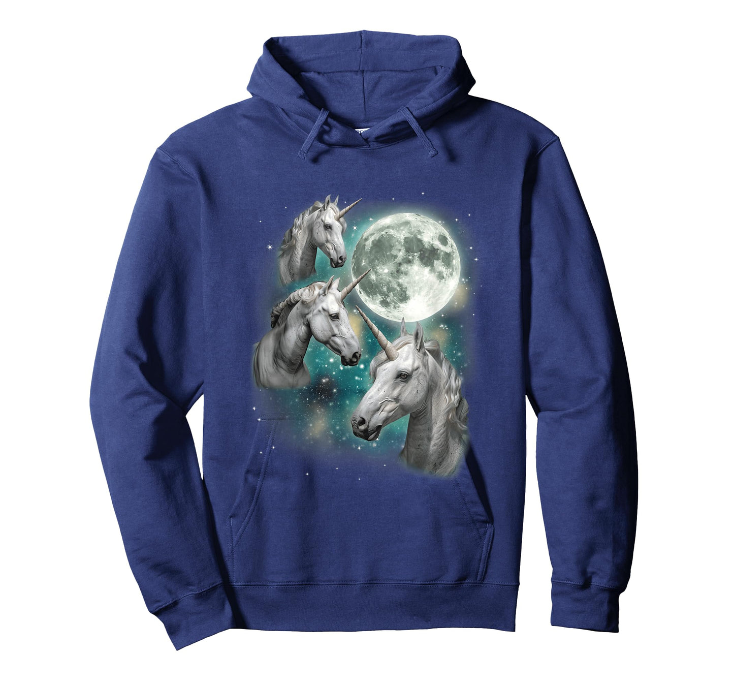 Three Unicorn Moon | 3 Magical Fantasy Mythic Horned Unicorn T-Shirt