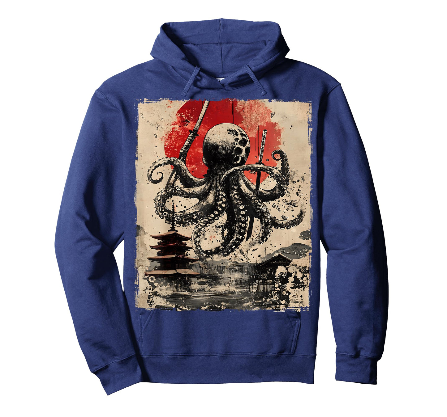 Samurai Octopus Japanese Funny Vintage Ukiyo-e Art T-Shirt