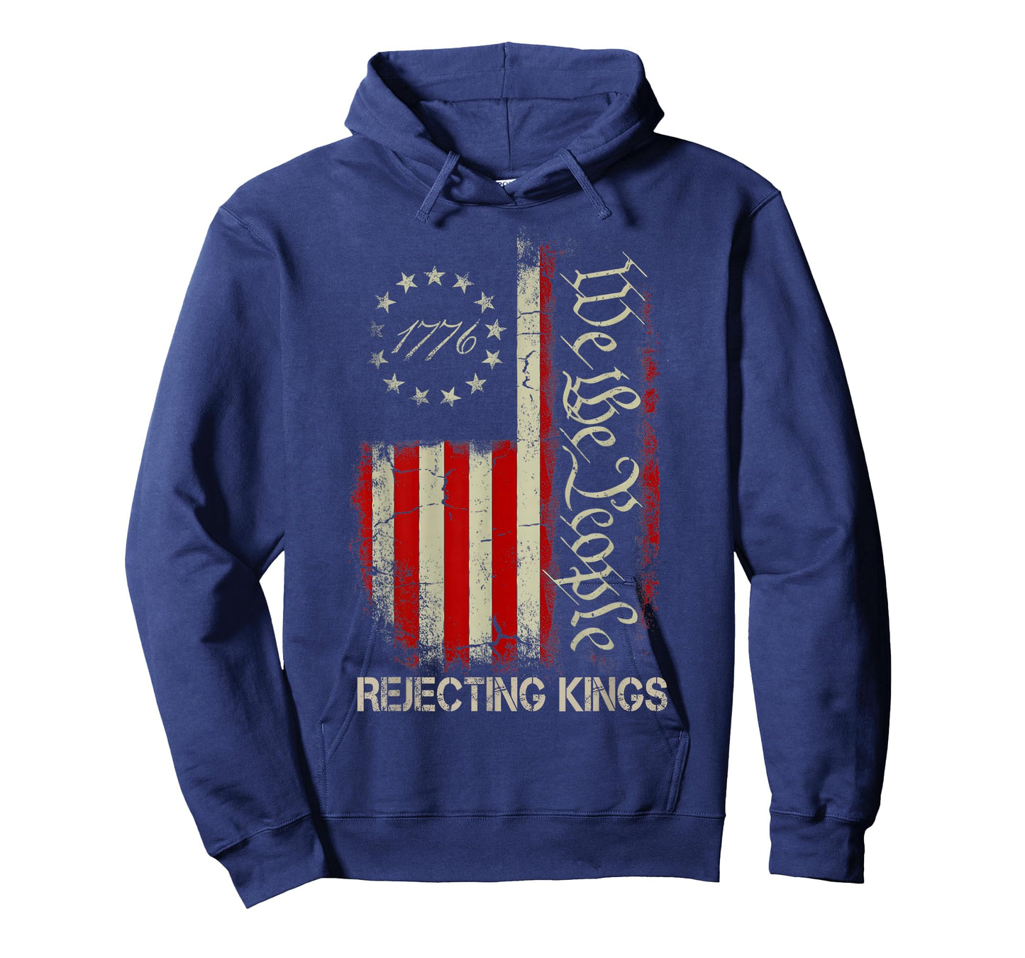 Rejecting Kings Since 1776 American Flag USA 4th of July T-Shirt