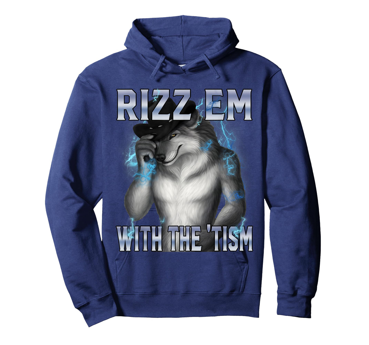 Funny Alpha Wolf Rizz'em With The Tism 90s Unhinged Werewolf T-Shirt