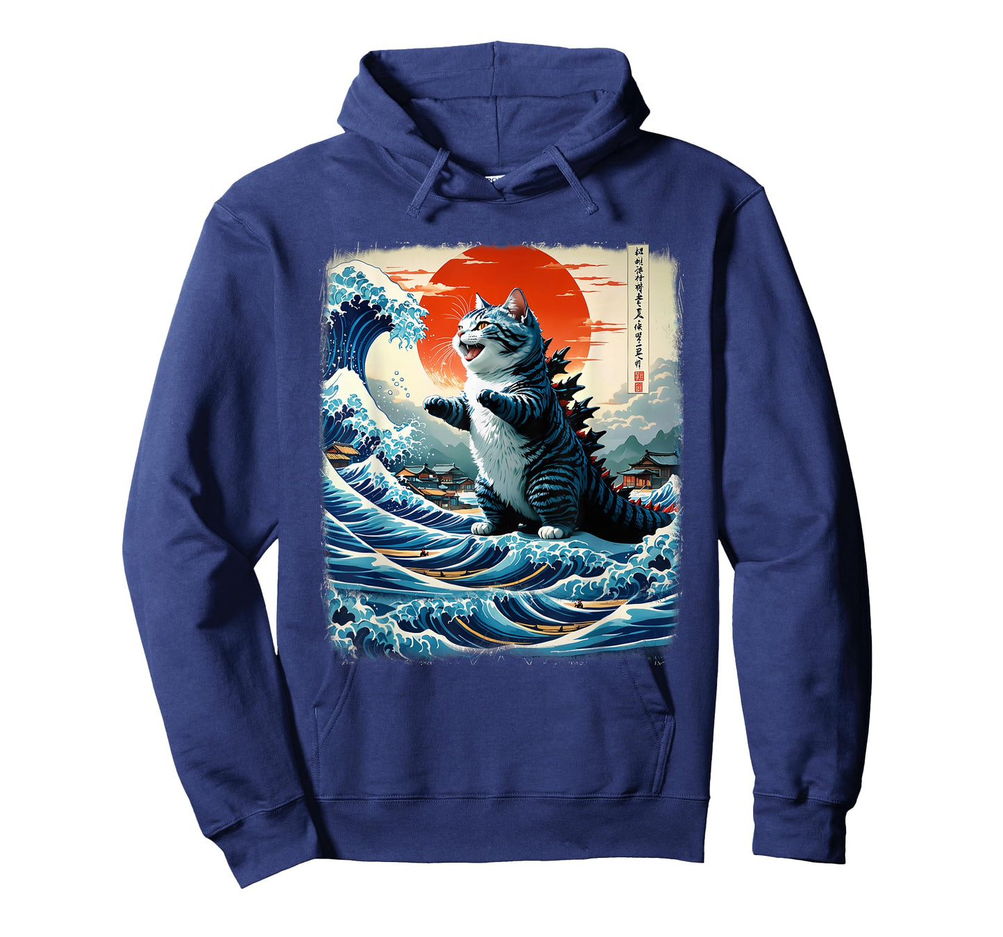 Catzilla Cat Japanese Art Funny Adventure 0HOKEN T-Shirt