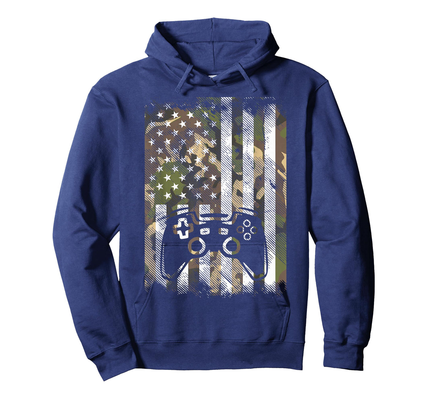 Camo US Flag Gamer Controller Patriotic Men Boys Kids Youth T-Shirt