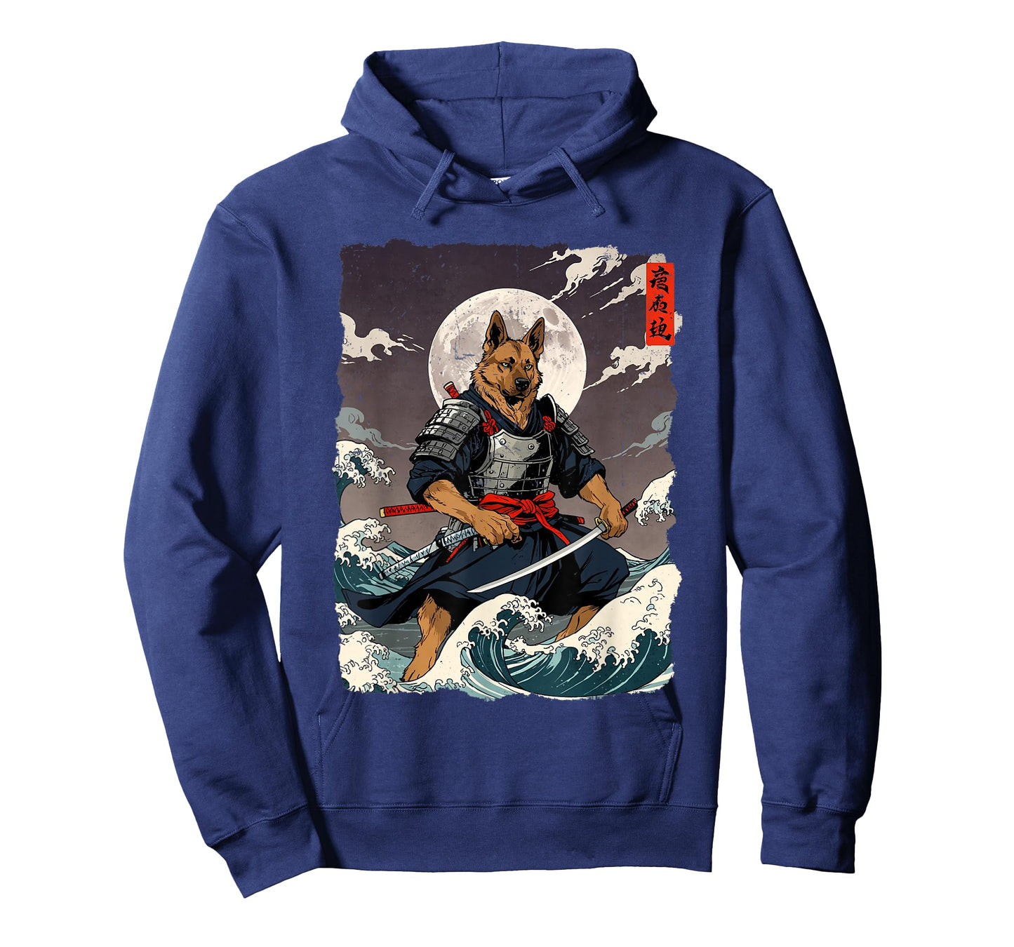 German Shepherd Samurai Japanese Retro Ukiyo-e Warrior Dog T-Shirt